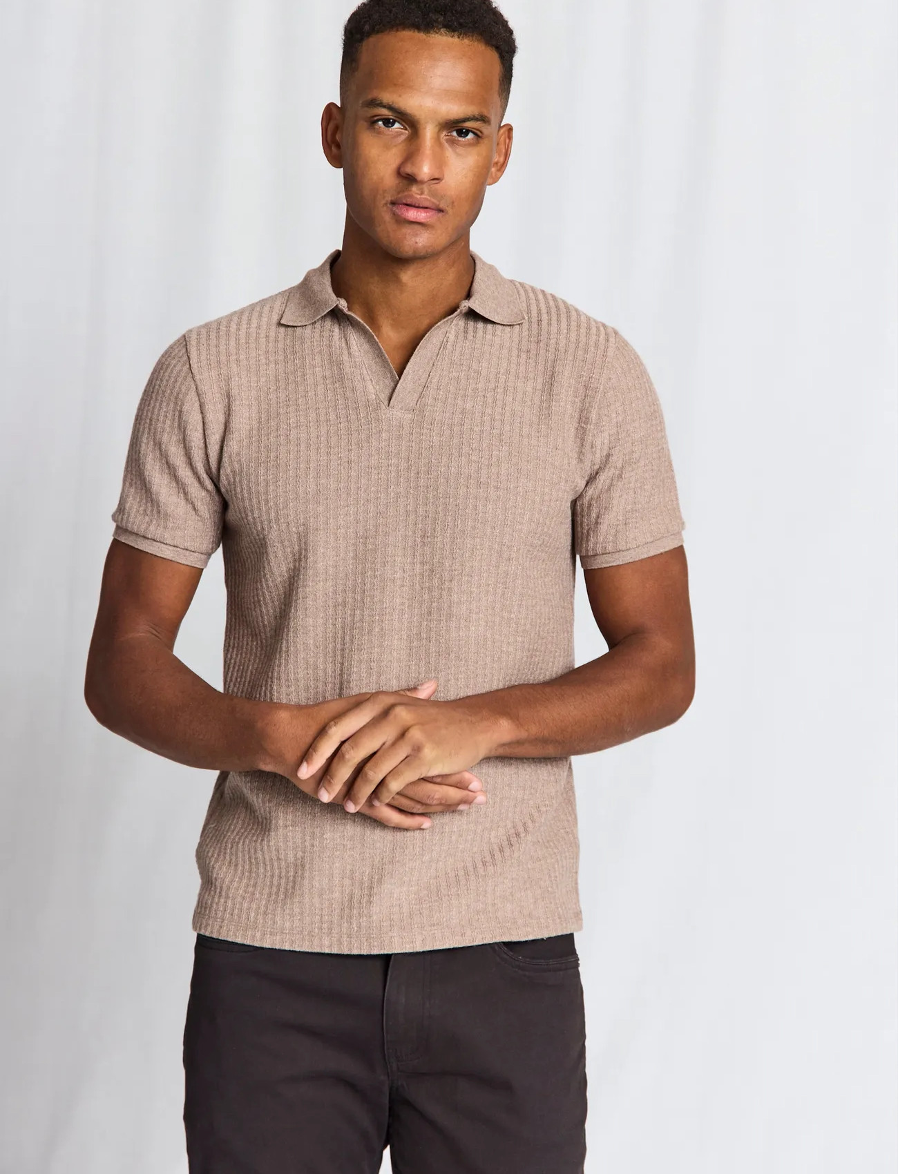 Bruun & Stengade Bs Santino Regular Fit Polo Shirt - Beige - S 2