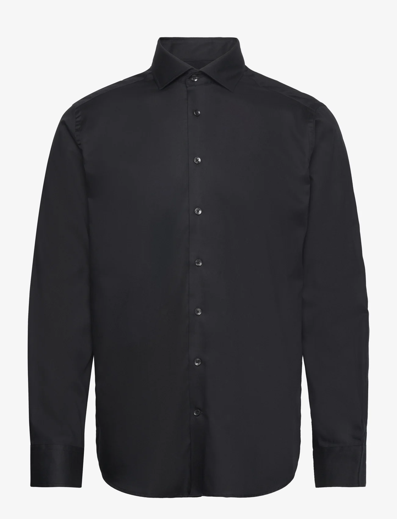Bruun & Stengade - BS Begovic Modern Fit Shirt - tavalised t-särgid - black - 0
