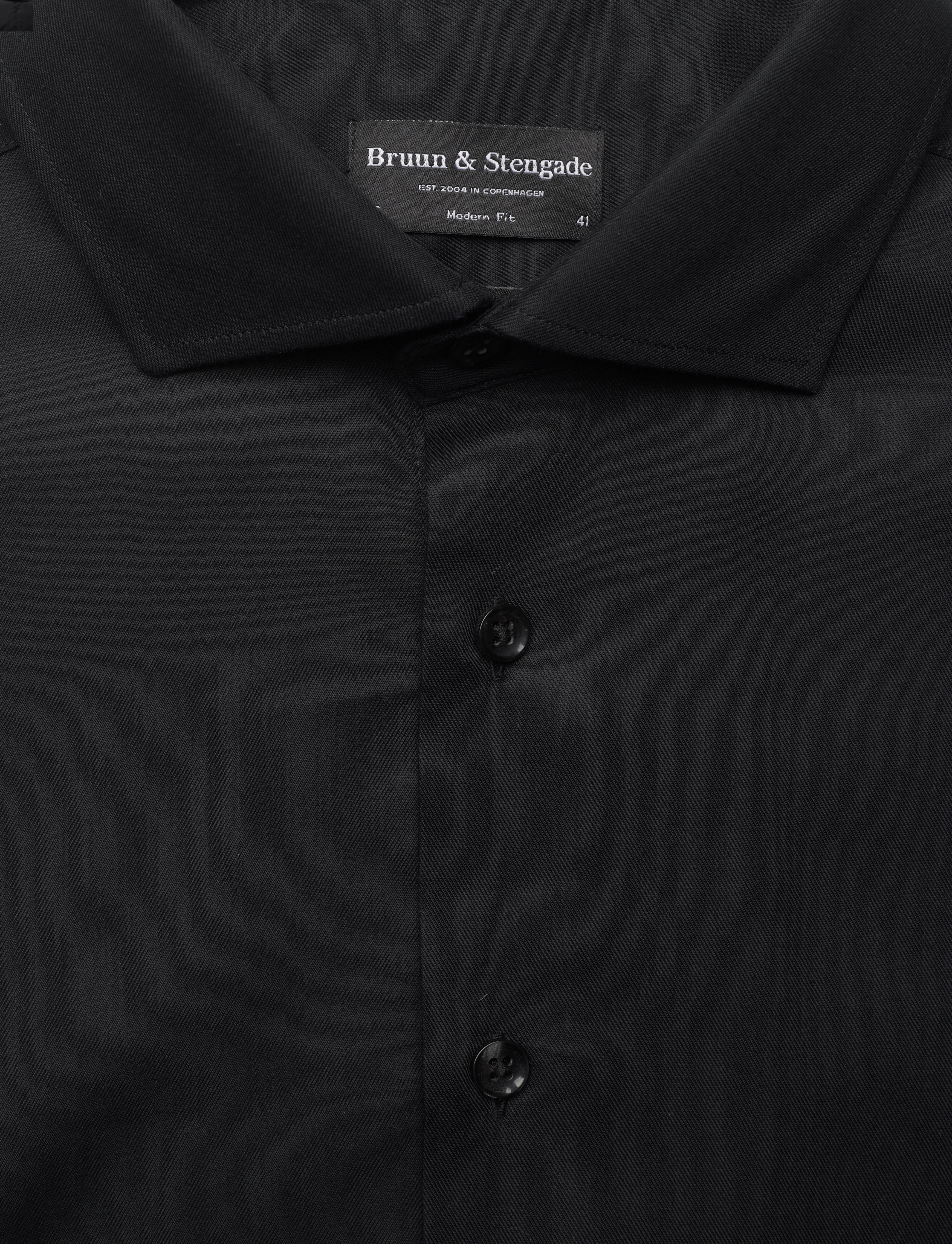 Bruun & Stengade - BS Begovic Modern Fit Shirt - fínni skyrtur - black - 2