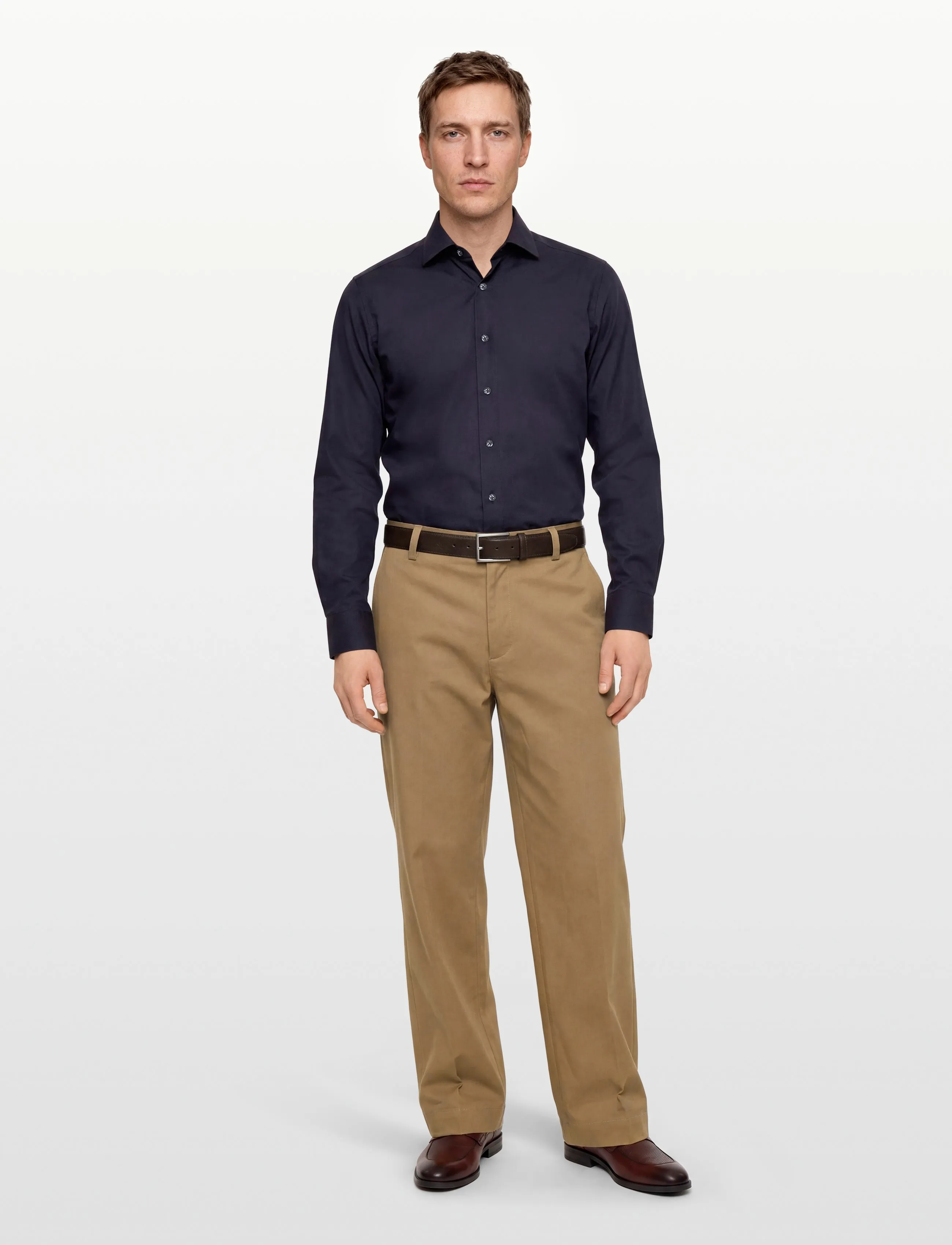 Bruun & Stengade BS Begovic Modern Fit Shirt - Skjortor - NAVY / navy