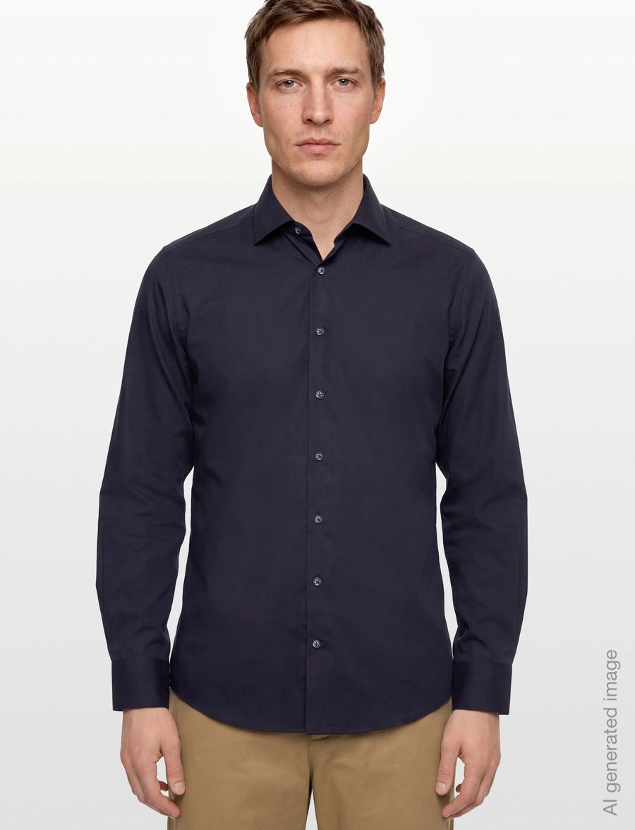Bruun & Stengade - BS Begovic Modern Fit Shirt - formal shirts - navy - 3