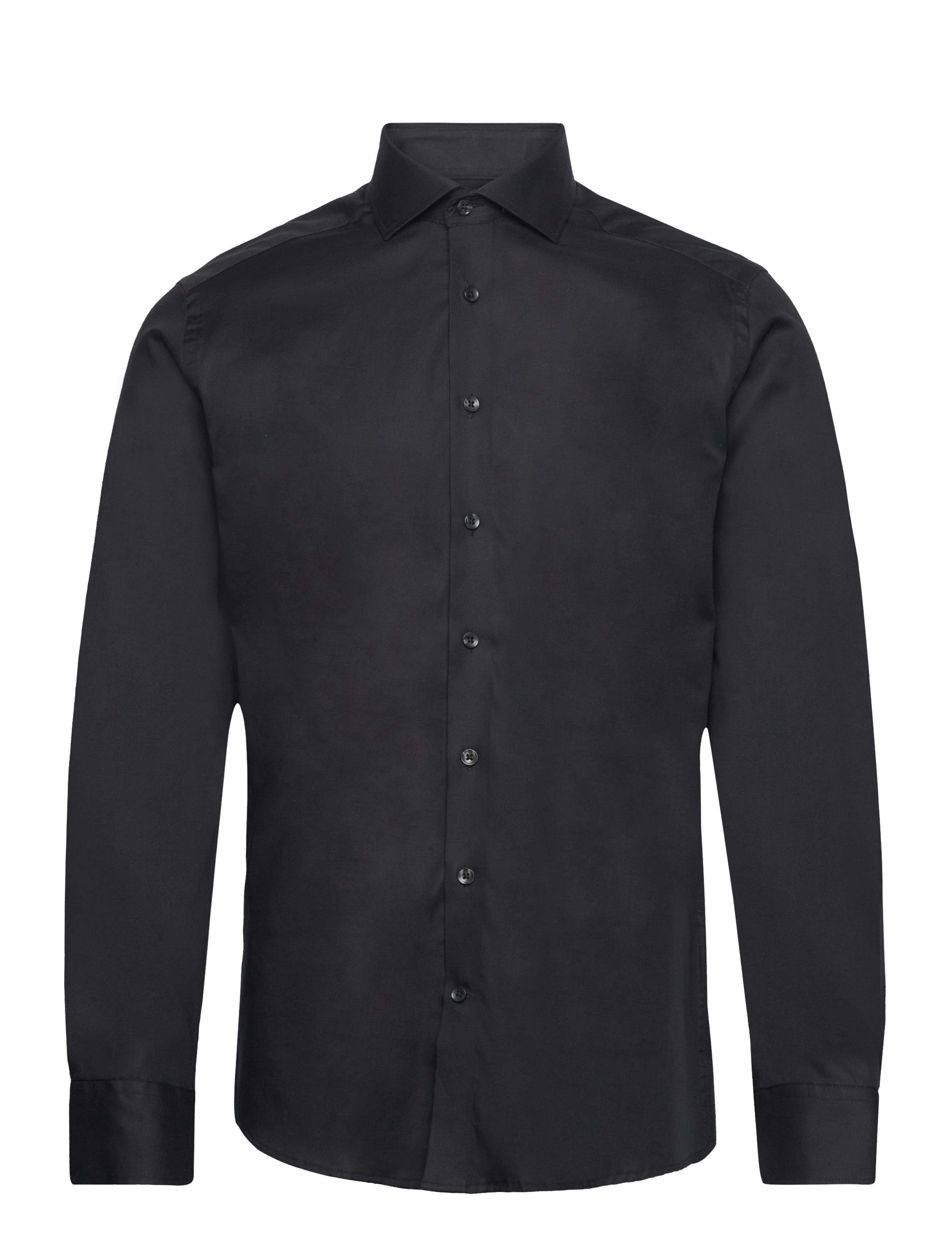 Bruun & Stengade Bs Miles Slim Fit Shirt, 42, Black, Skjorter > Business, Herre