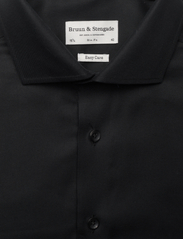 Bruun & Stengade - BS Miles Slim Fit Shirt - peruskauluspaidat - black - 2