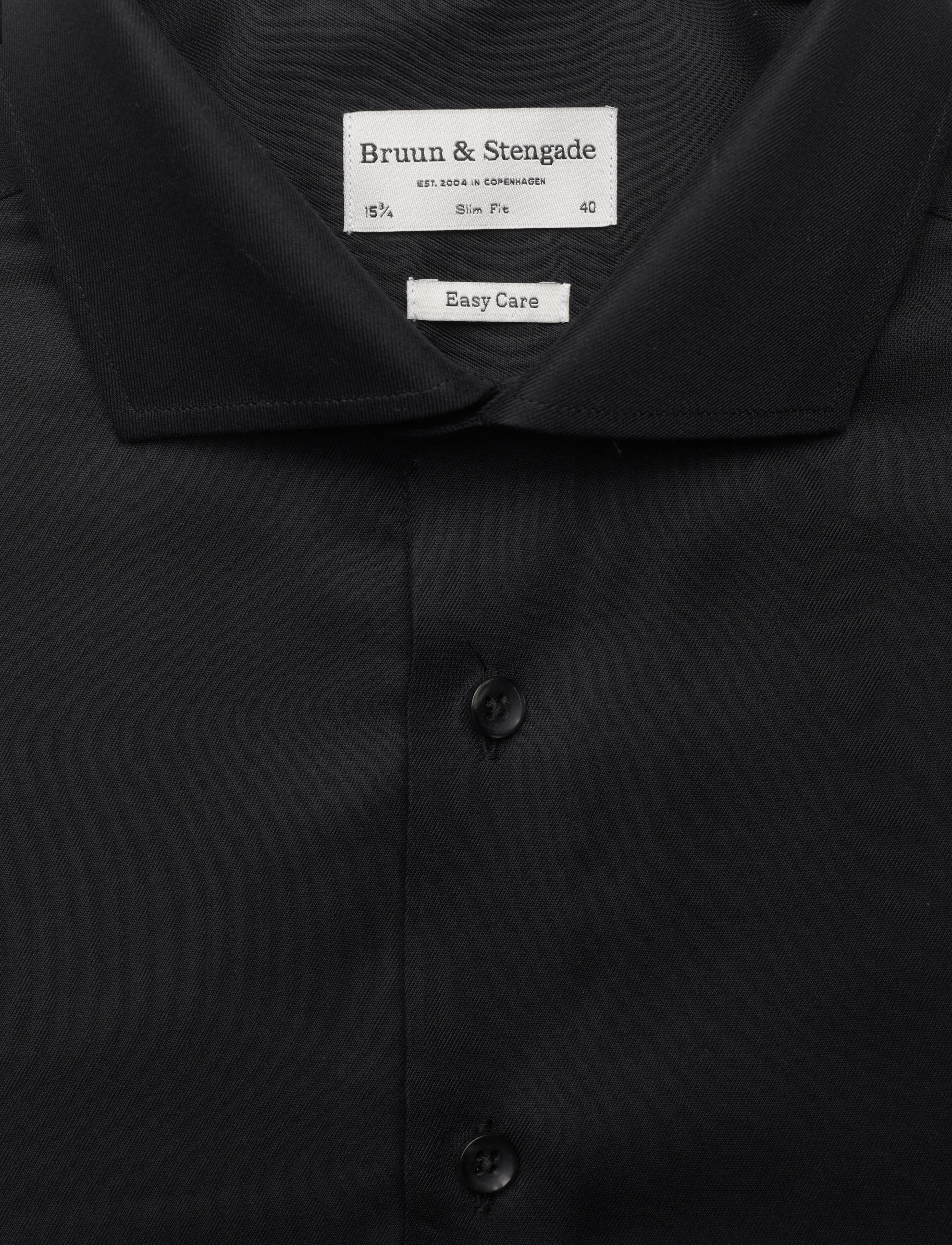 Bruun & Stengade - BS Miles Slim Fit Shirt - formelle hemden - black - 2