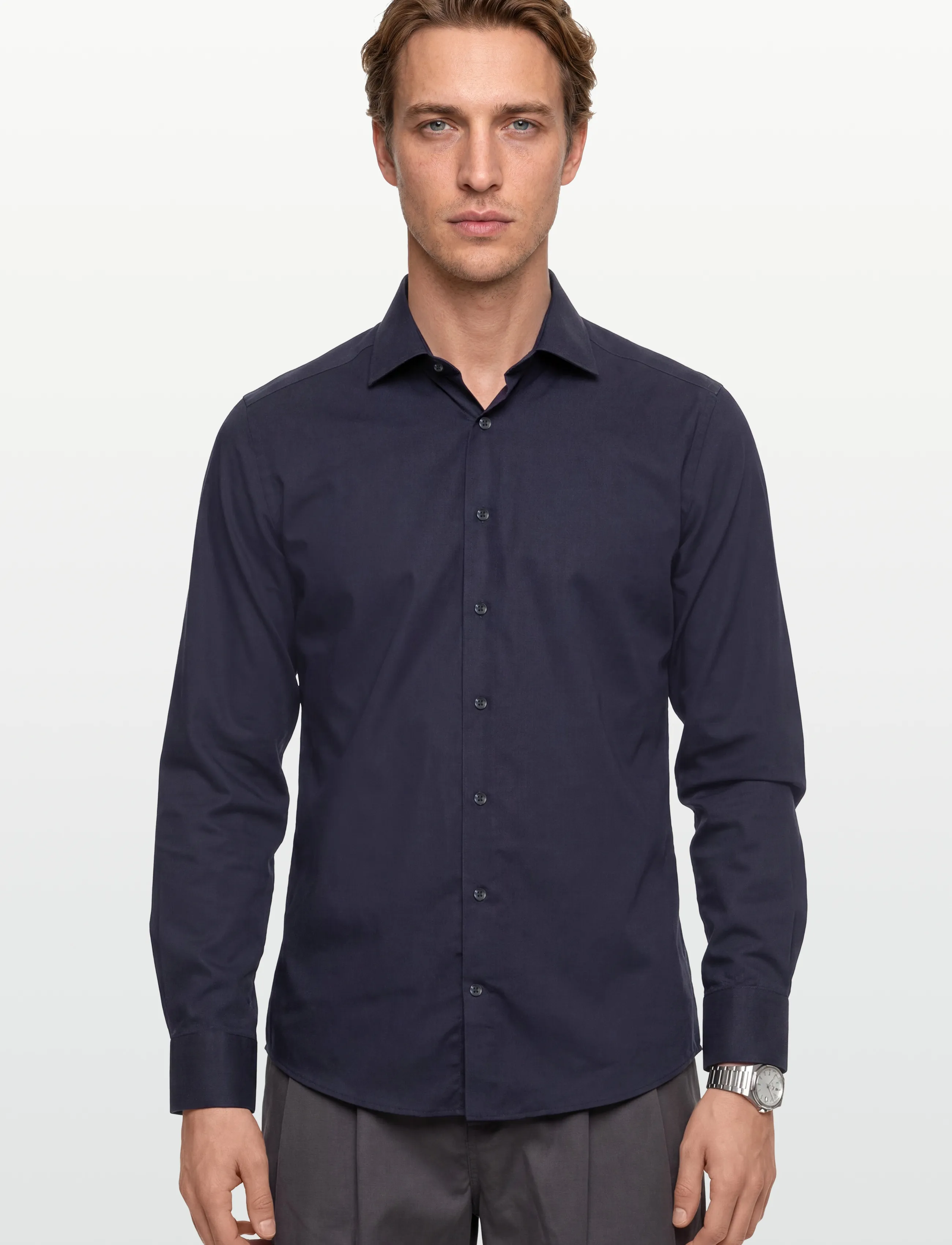 Bruun & Stengade - BS Miles Slim Fit Shirt - formelle hemden - navy - 3