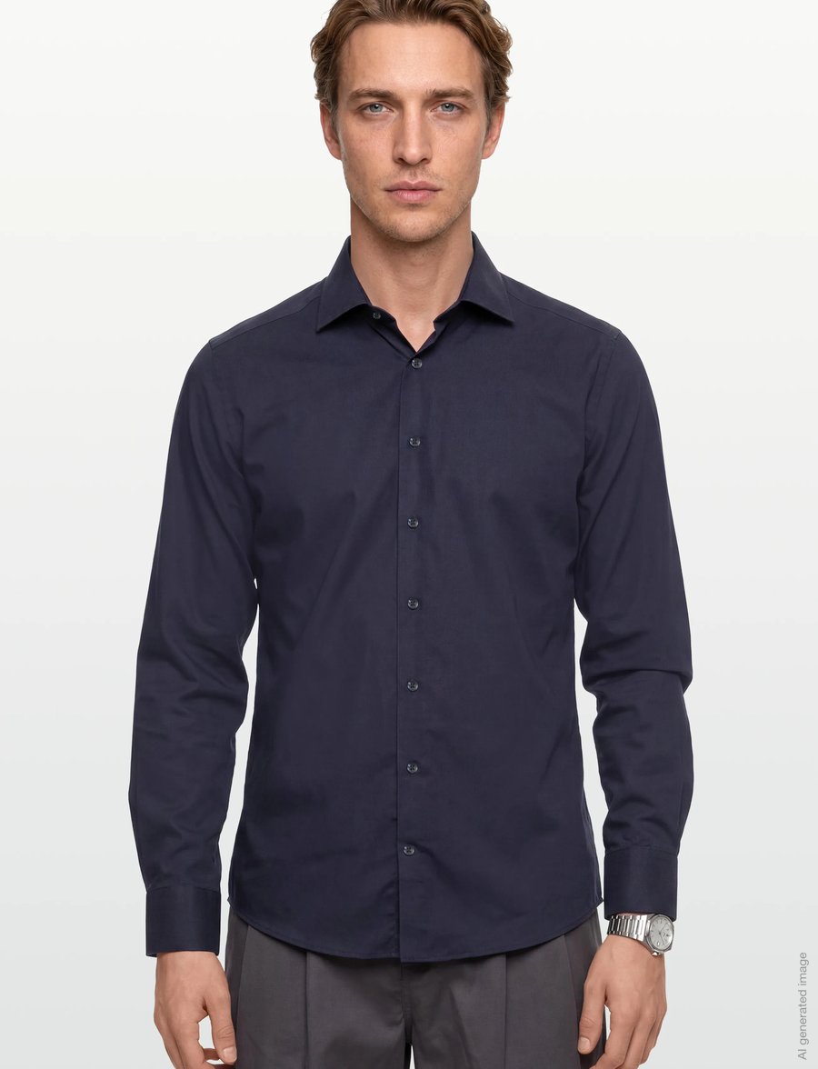 Bruun & Stengade - BS Miles Slim Fit Shirt - formelle hemden - navy - 3
