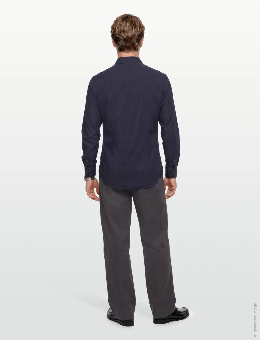Bruun & Stengade - BS Miles Slim Fit Shirt - formelle hemden - navy - 4