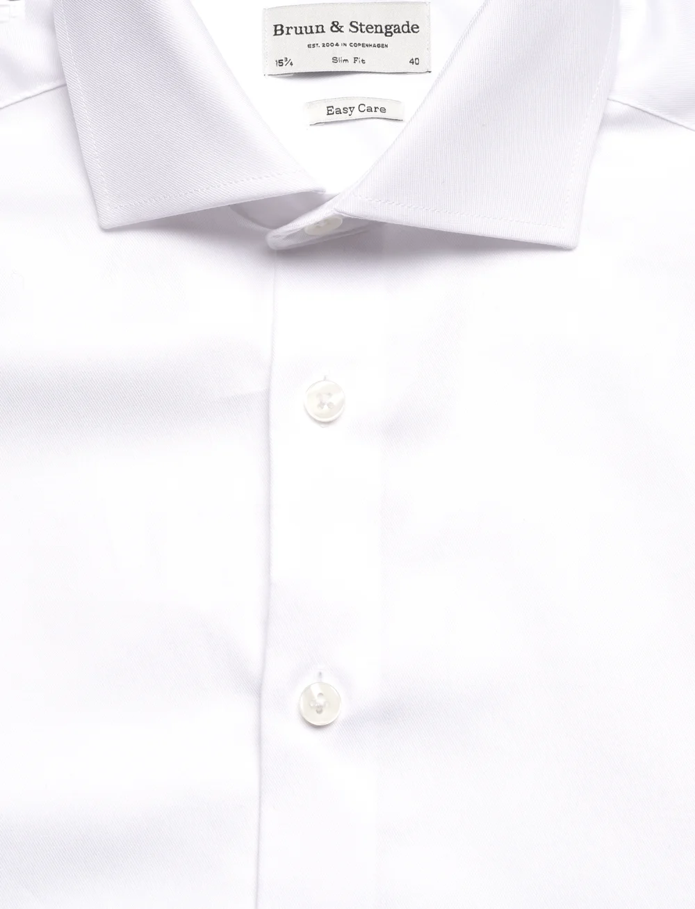 Bruun & Stengade - BS Miles Slim Fit Shirt - kostymskjortor - white - 2