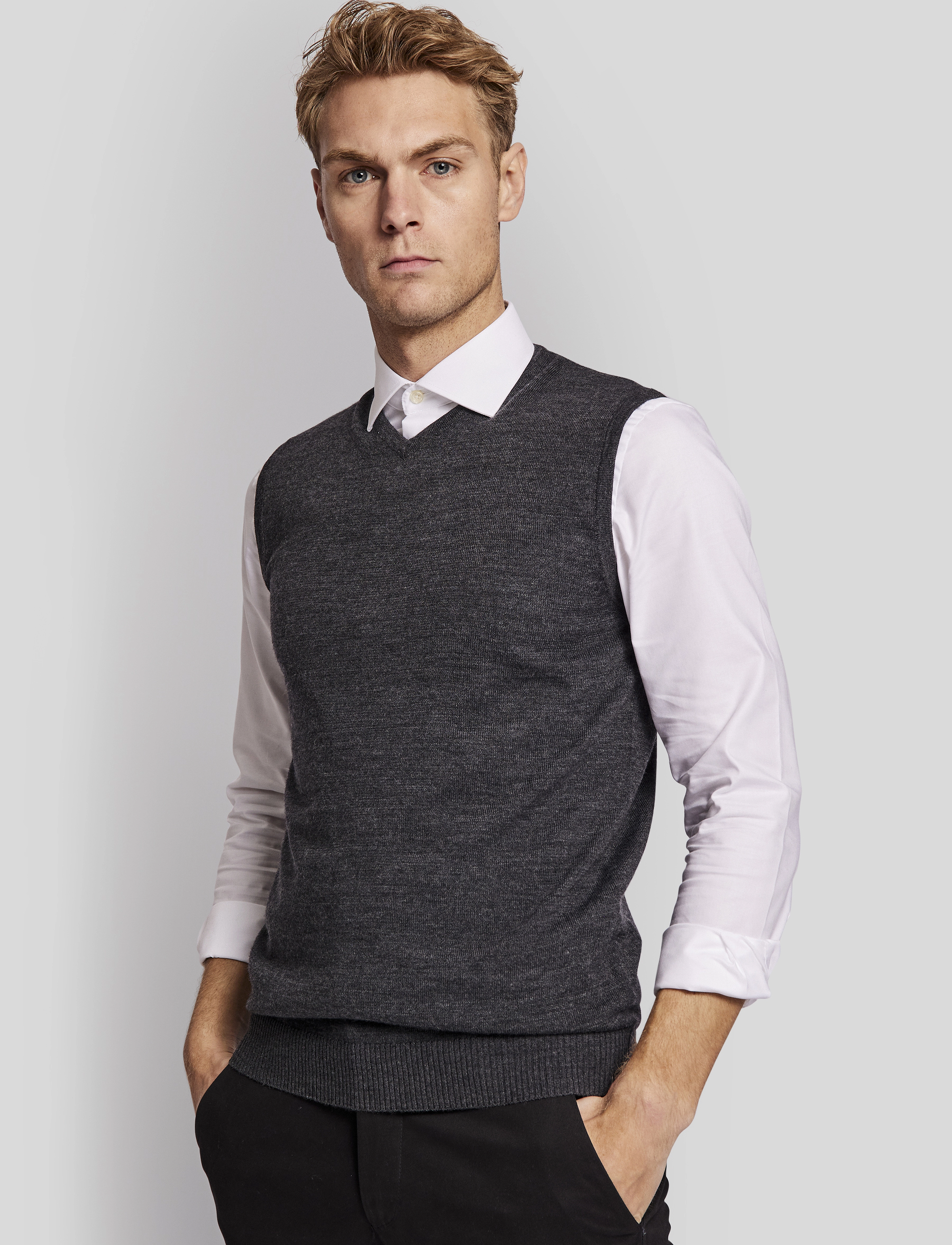 Bruun & Stengade - BS Merkur regular fit knitwear - grey - 4