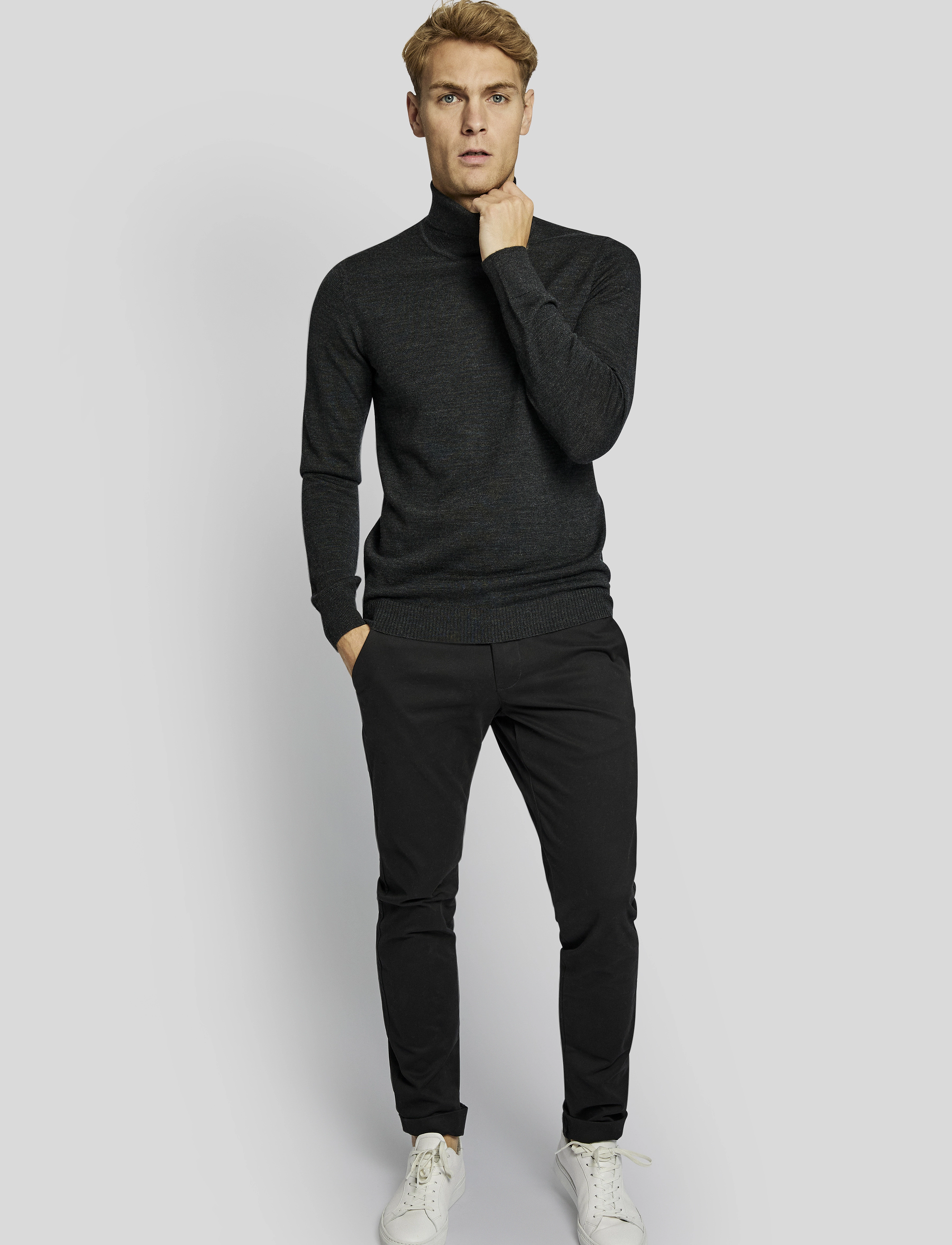 Bruun & Stengade - BS Saturn regular fit knitwear - charcoal - 2