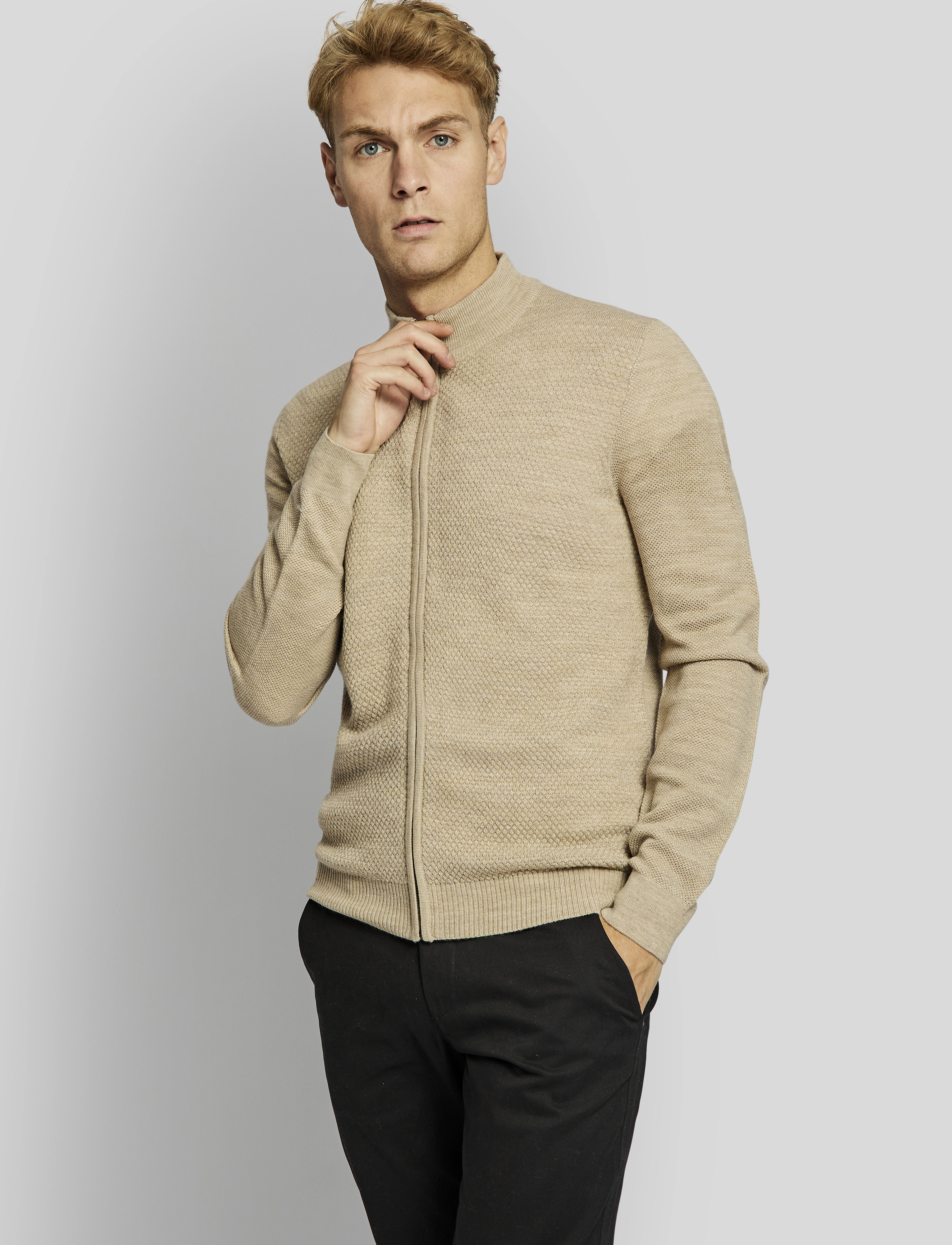 Bruun & Stengade - BS Conrad regular fit knitwear - sand - 3
