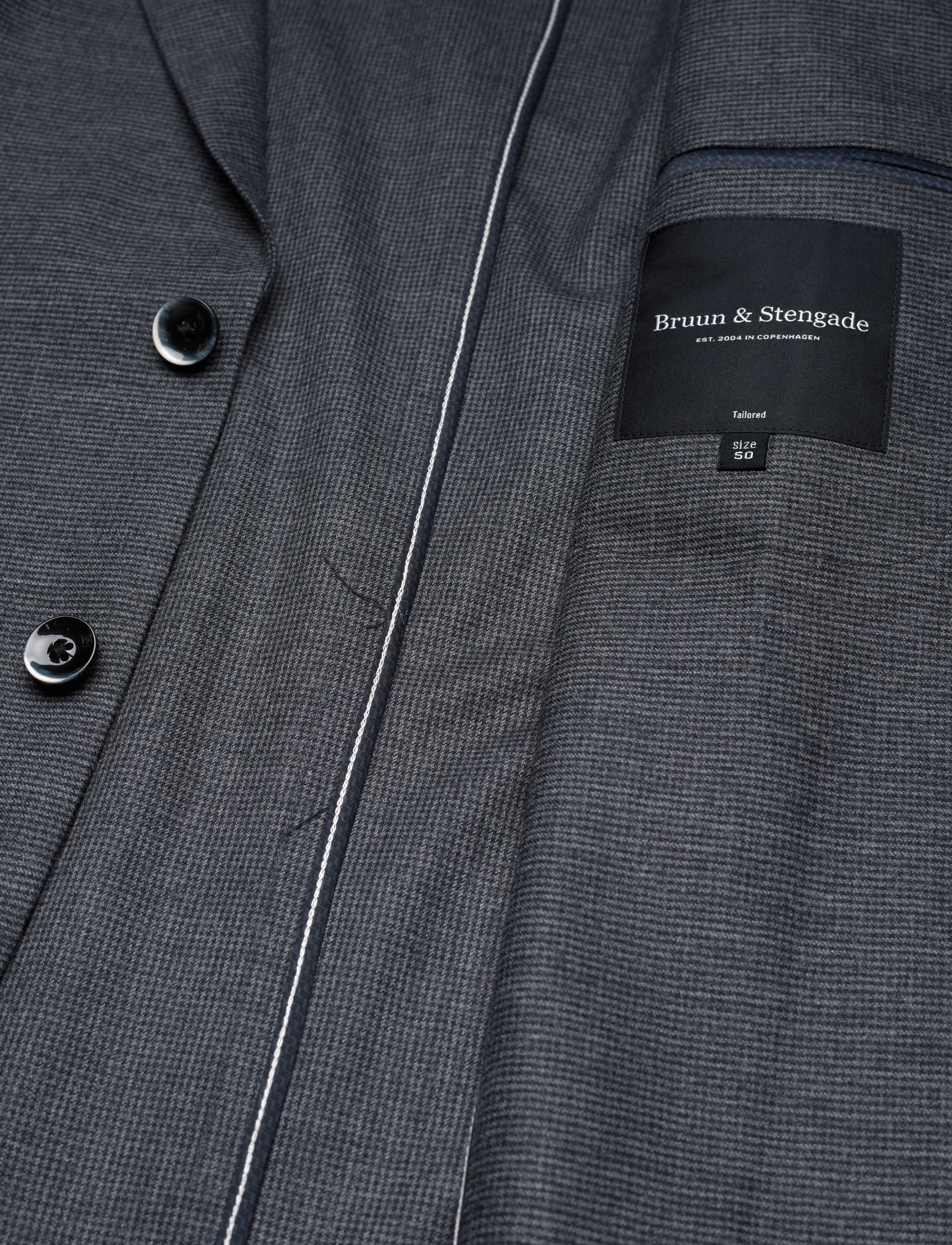 Bruun & Stengade - BS Mustang Tailored Fit Blazer - dark grey - 4