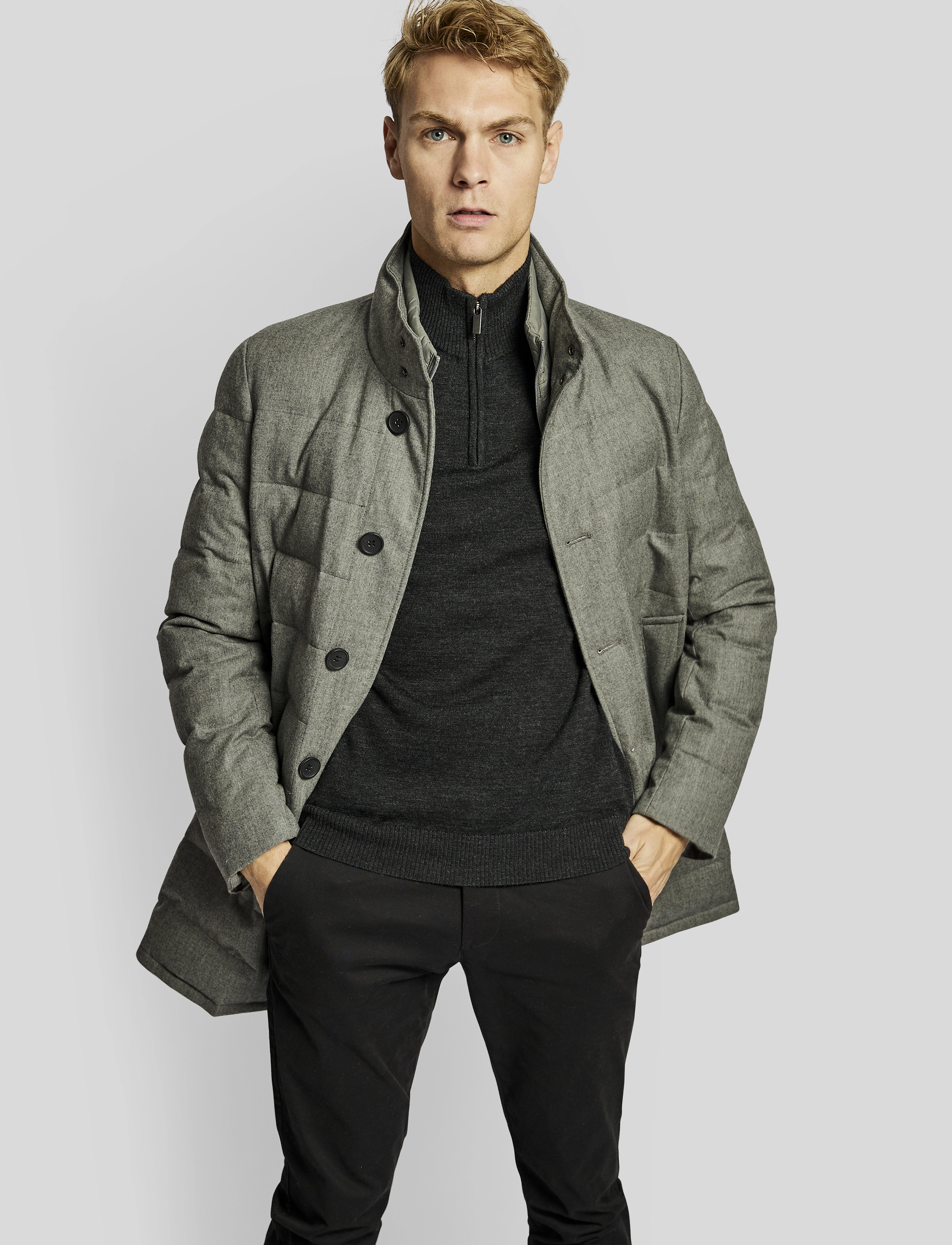 Bruun & Stengade - BS Richmond regular fit coat - grey - 3