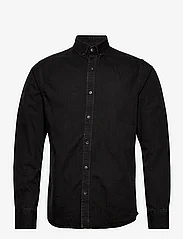 Bruun & Stengade - BS Elverum casual slim fit shirt - peruskauluspaidat - black - 0