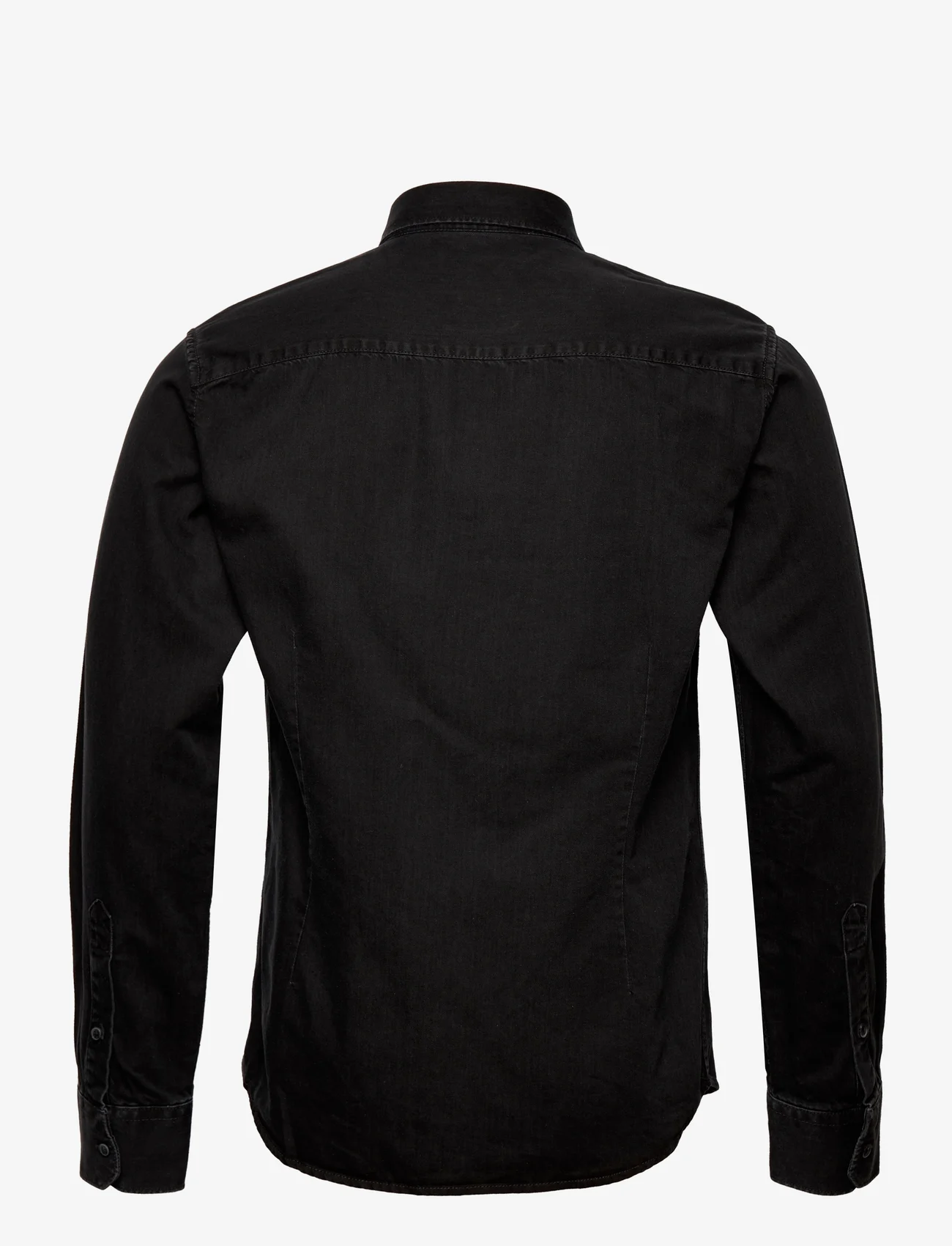 Bruun & Stengade - BS Elverum casual slim fit shirt - basic skjortor - black - 1