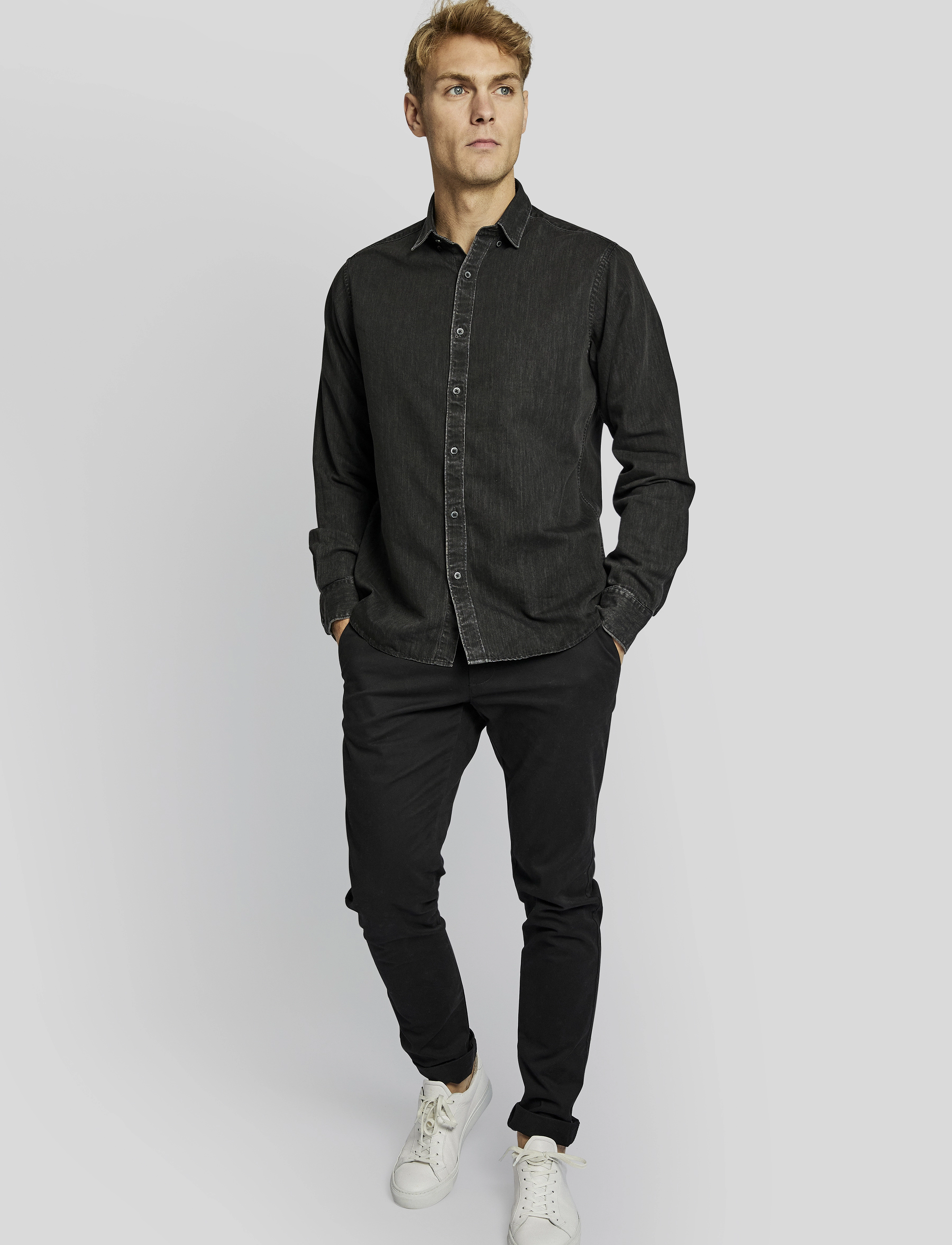 Bruun & Stengade - BS Elverum casual slim fit shirt - black - 2