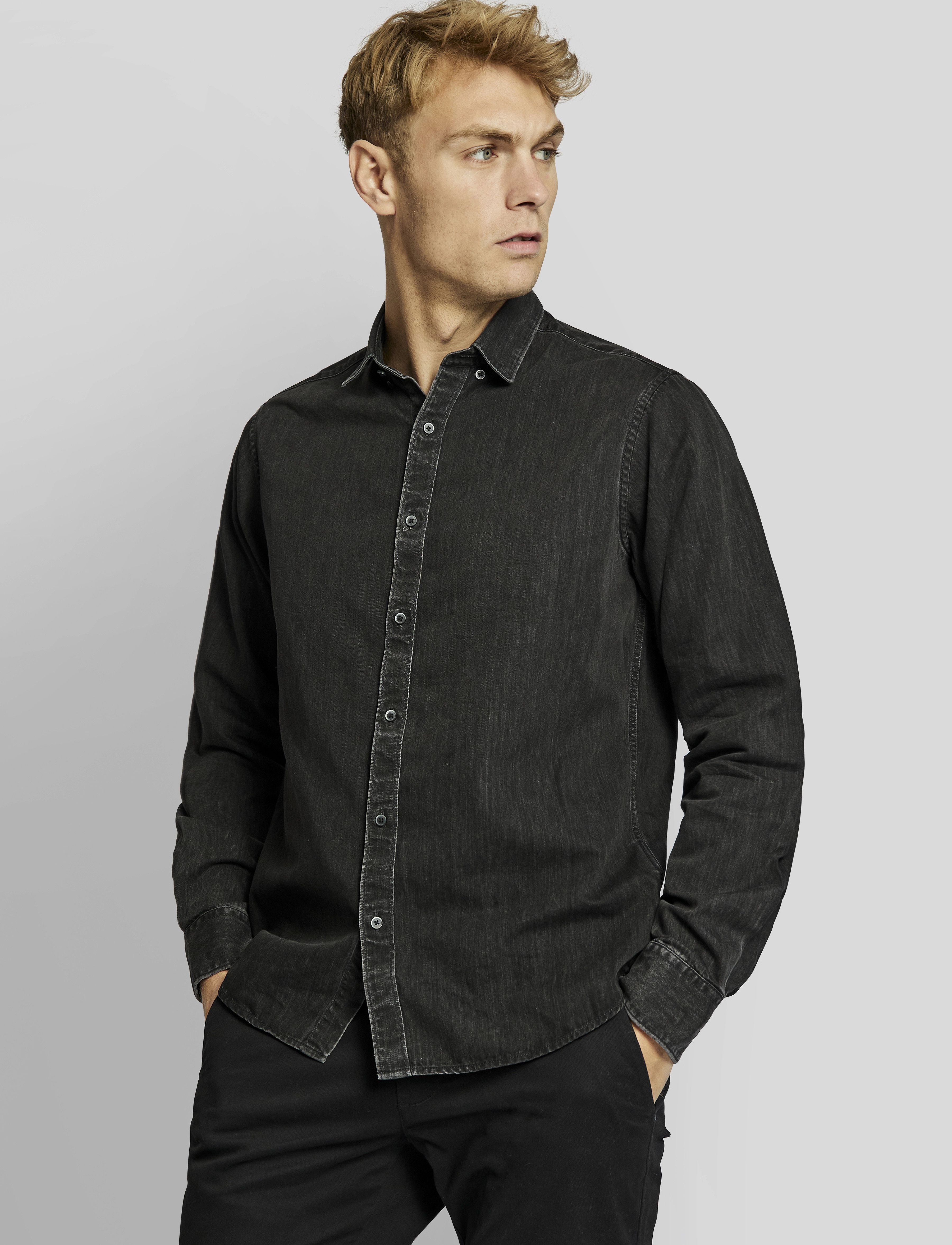 Bruun & Stengade - BS Elverum casual slim fit shirt - black - 3