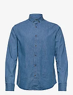 BS Elverum casual slim fit shirt - BLUE