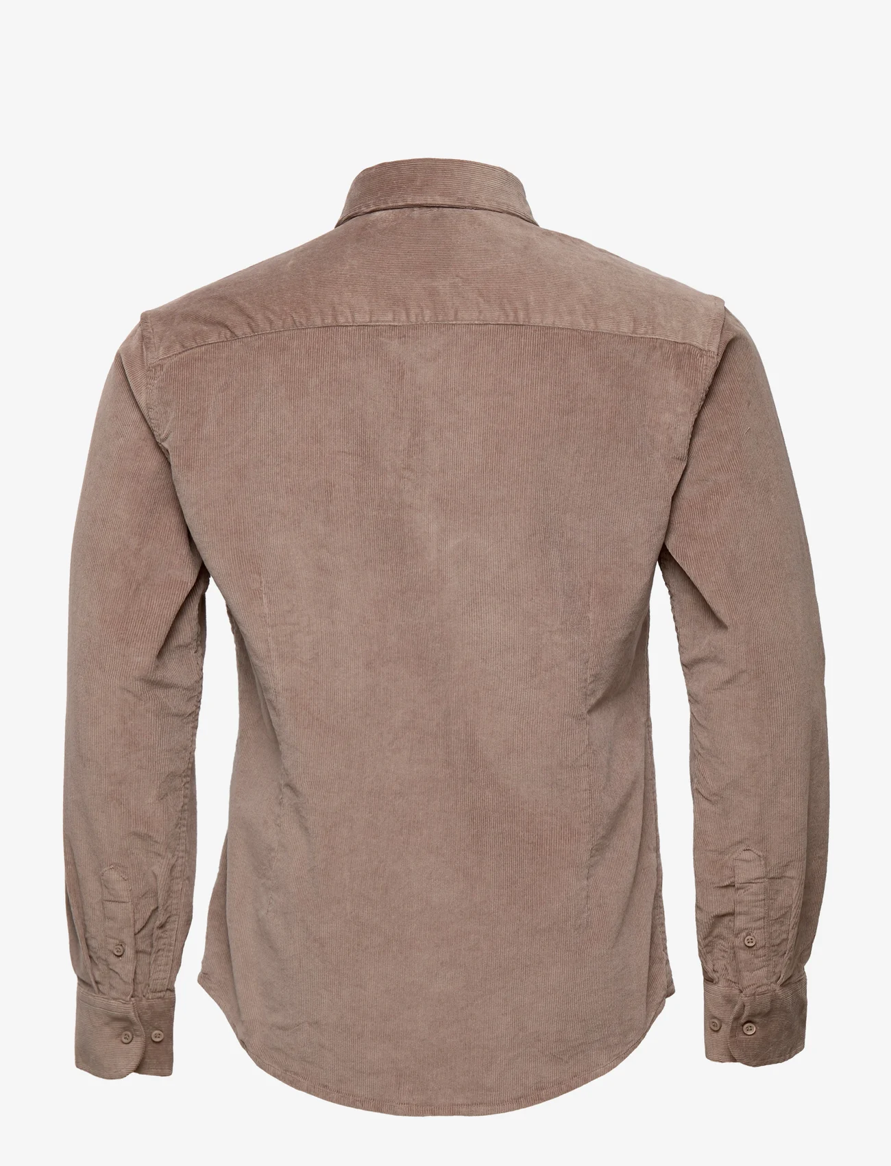 Bruun & Stengade - BS Kongsberg casual slim fit shirt - vakosamettipaidat - mud - 1
