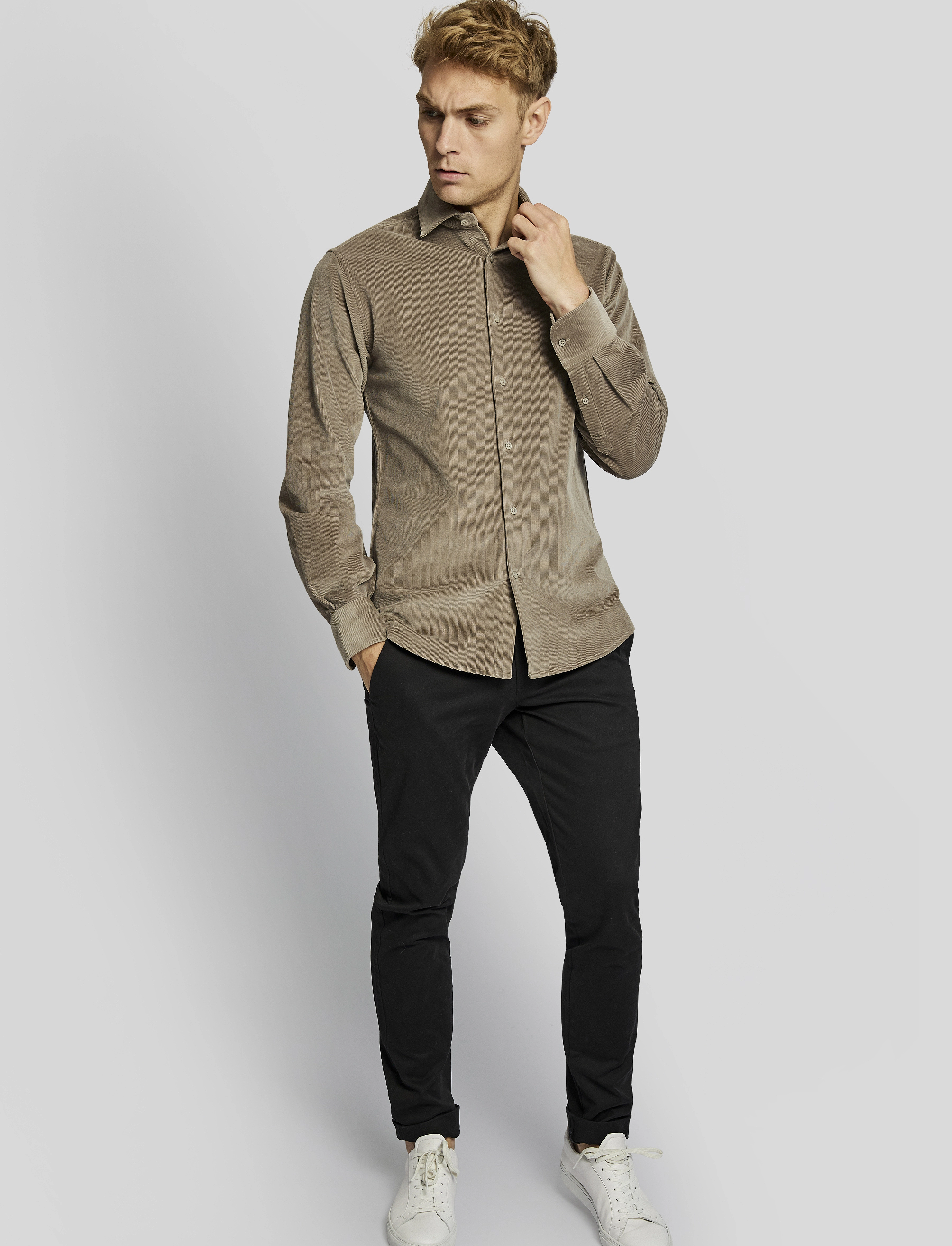 Bruun & Stengade - BS Kongsberg casual slim fit shirt - mud - 2