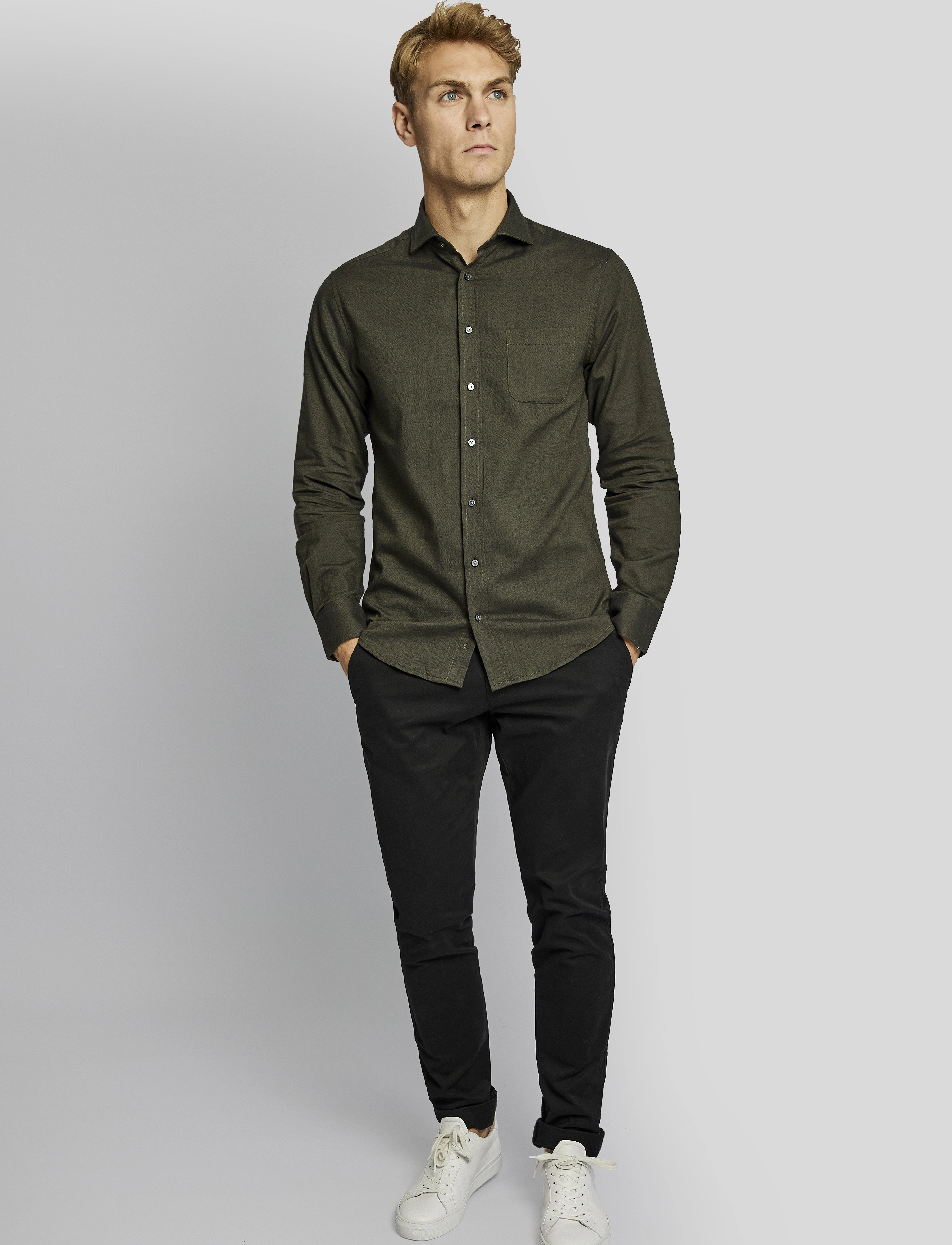 Bruun & Stengade - BS Halden casual slim fit shirt - dark green - 2
