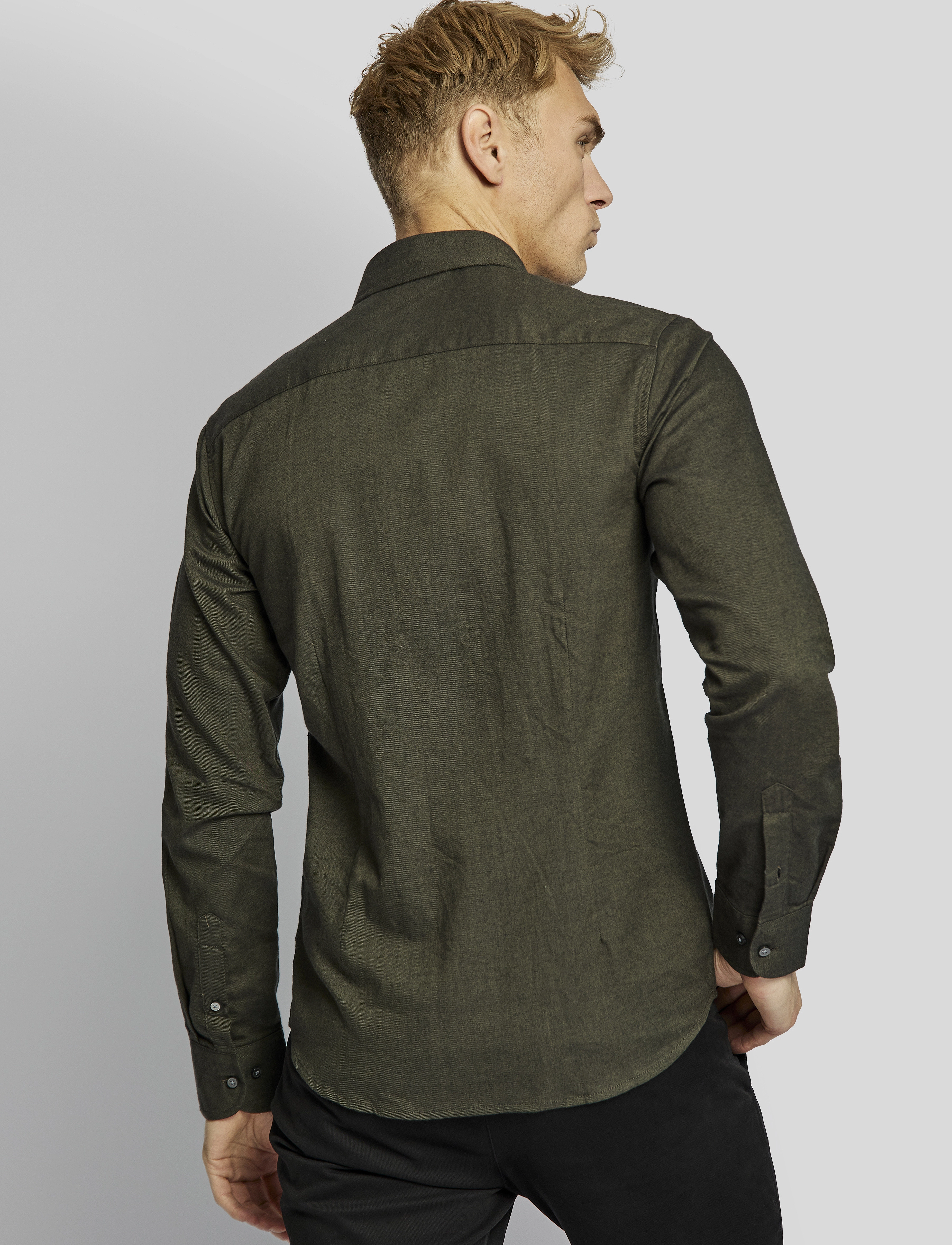 Bruun & Stengade - BS Halden casual slim fit shirt - dark green - 4