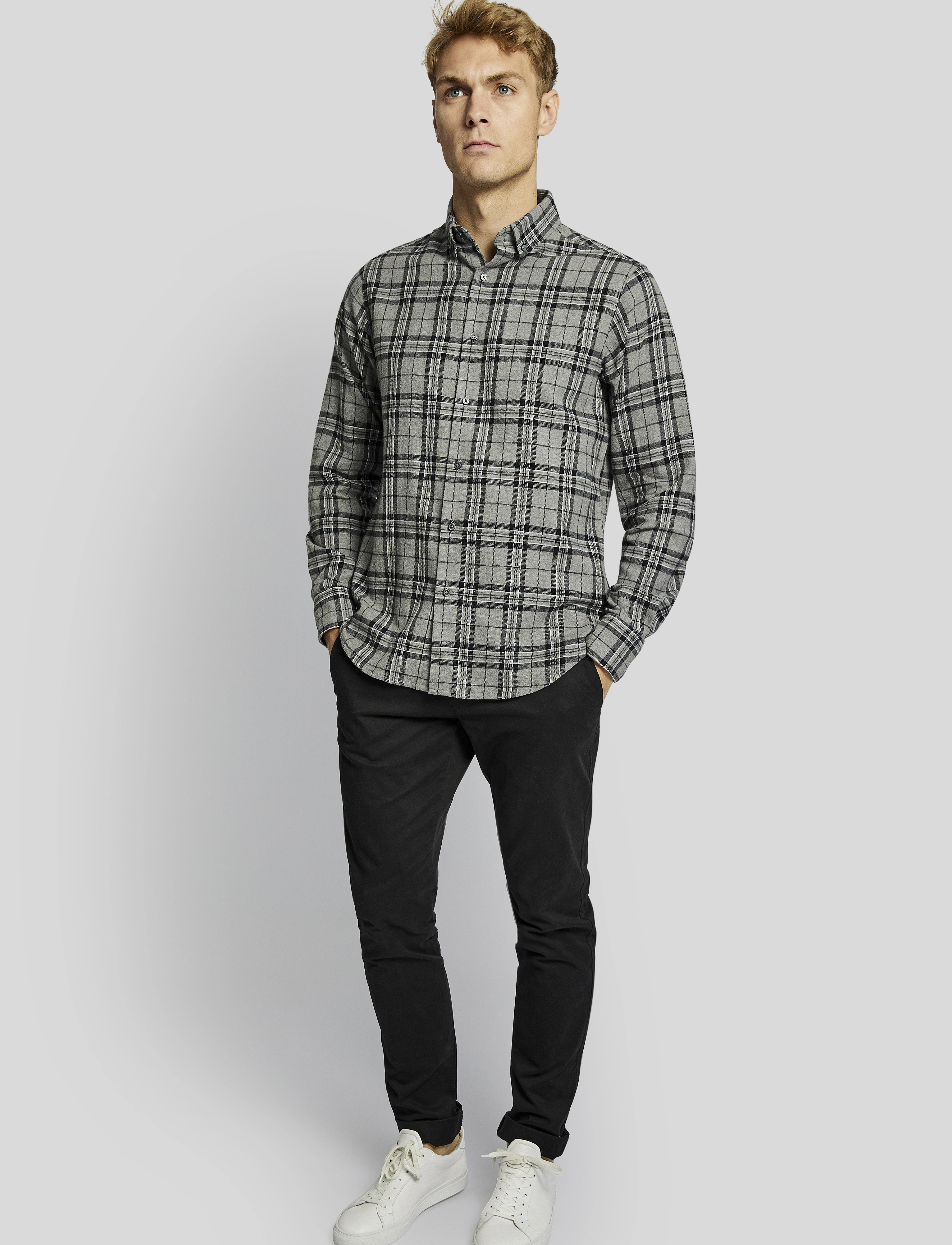 Bruun & Stengade - BS Trondheim casual slim fit shirt - grey - 2