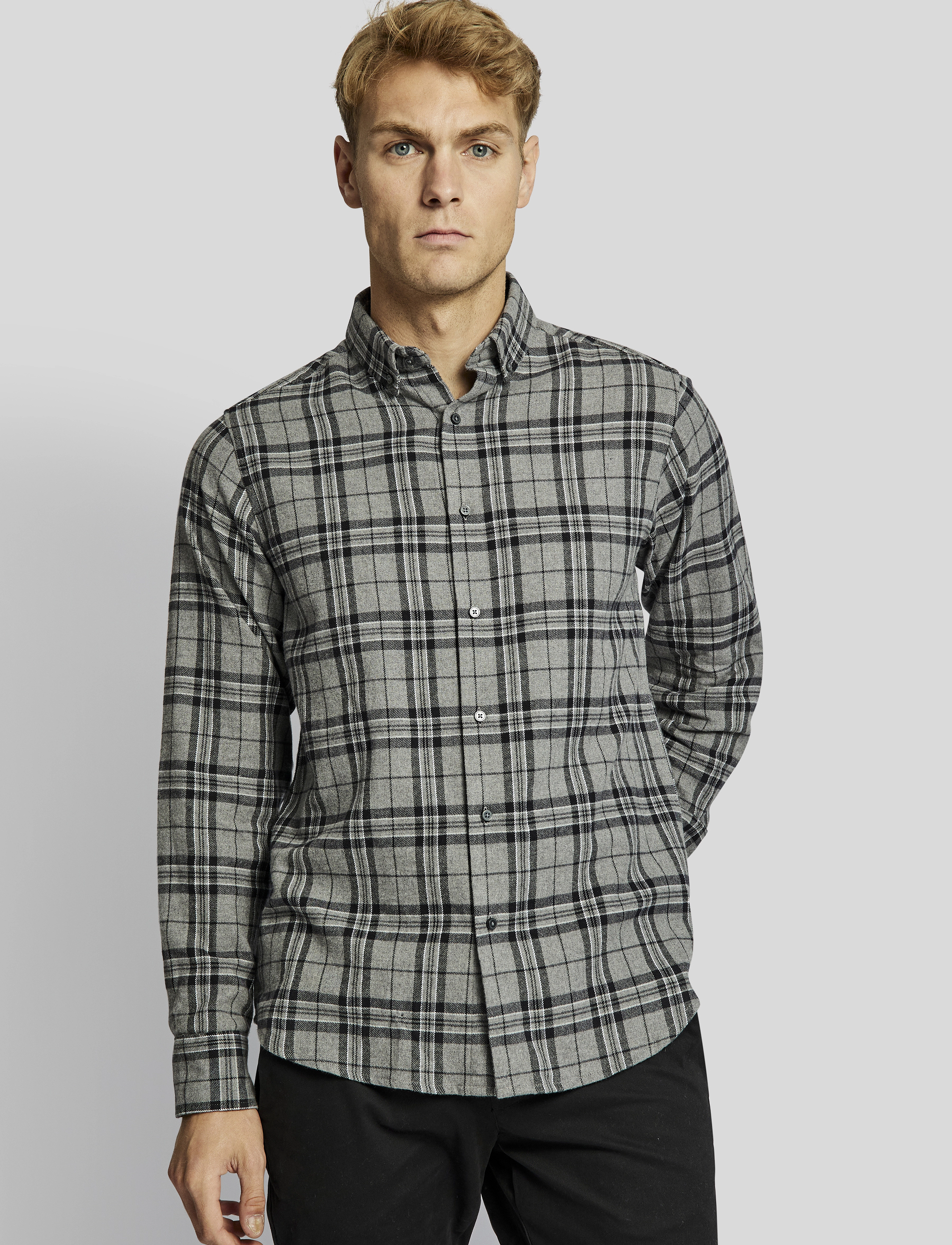 Bruun & Stengade - BS Trondheim casual slim fit shirt - grey - 3
