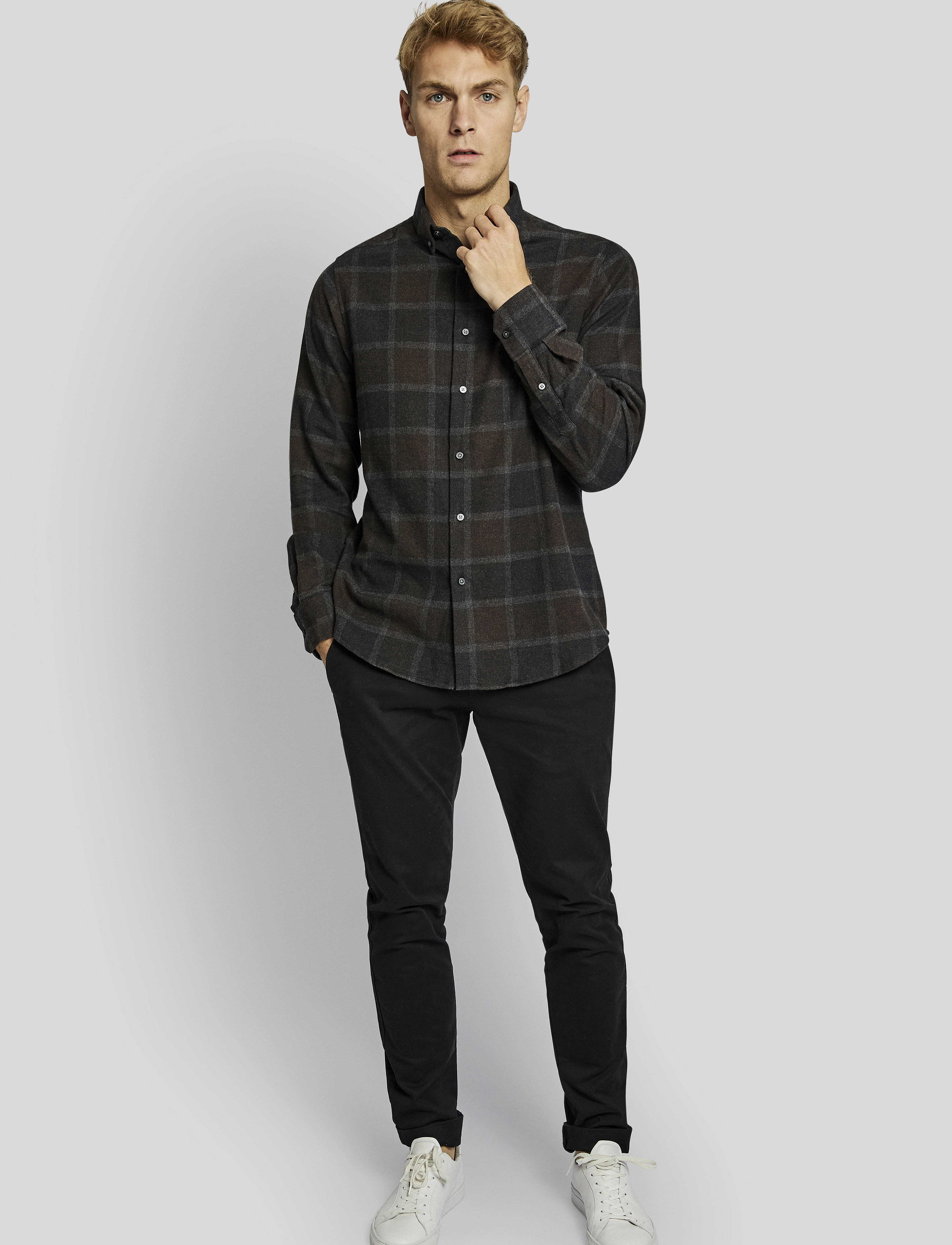 Bruun & Stengade - BS Asker casual slim fit shirt - charcoal - 2