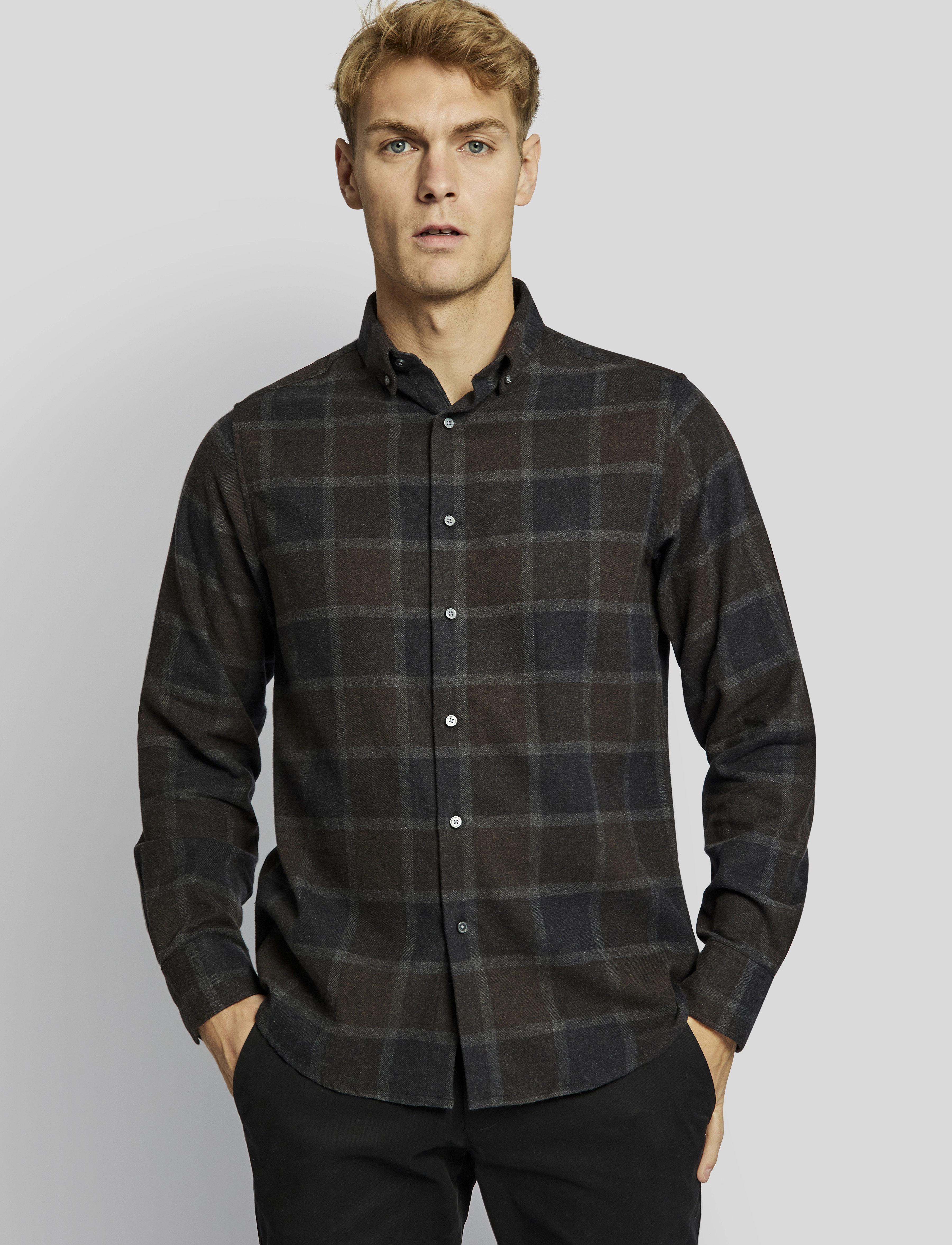 Bruun & Stengade - BS Asker casual slim fit shirt - charcoal - 3