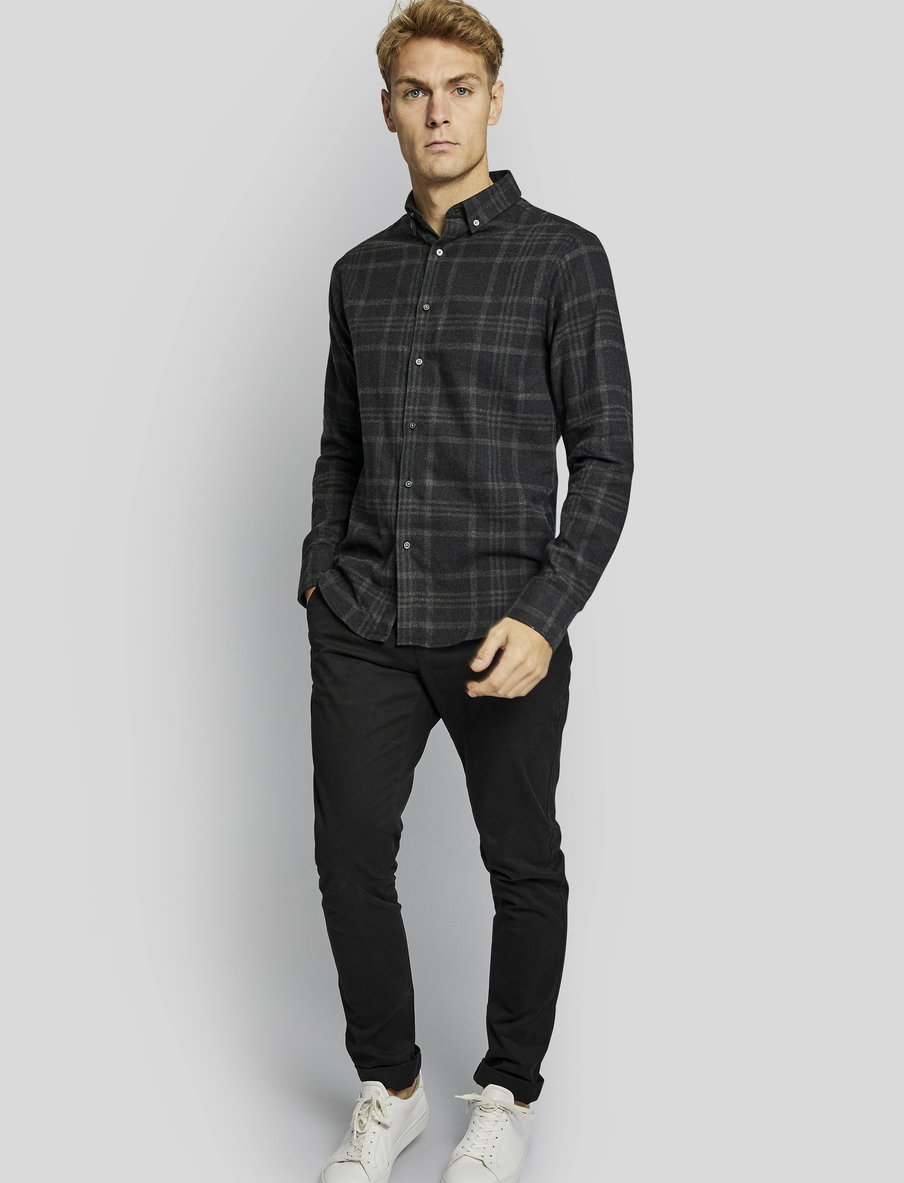Bruun & Stengade - BS Sarpsborg casual slim fit shirt - black - 2