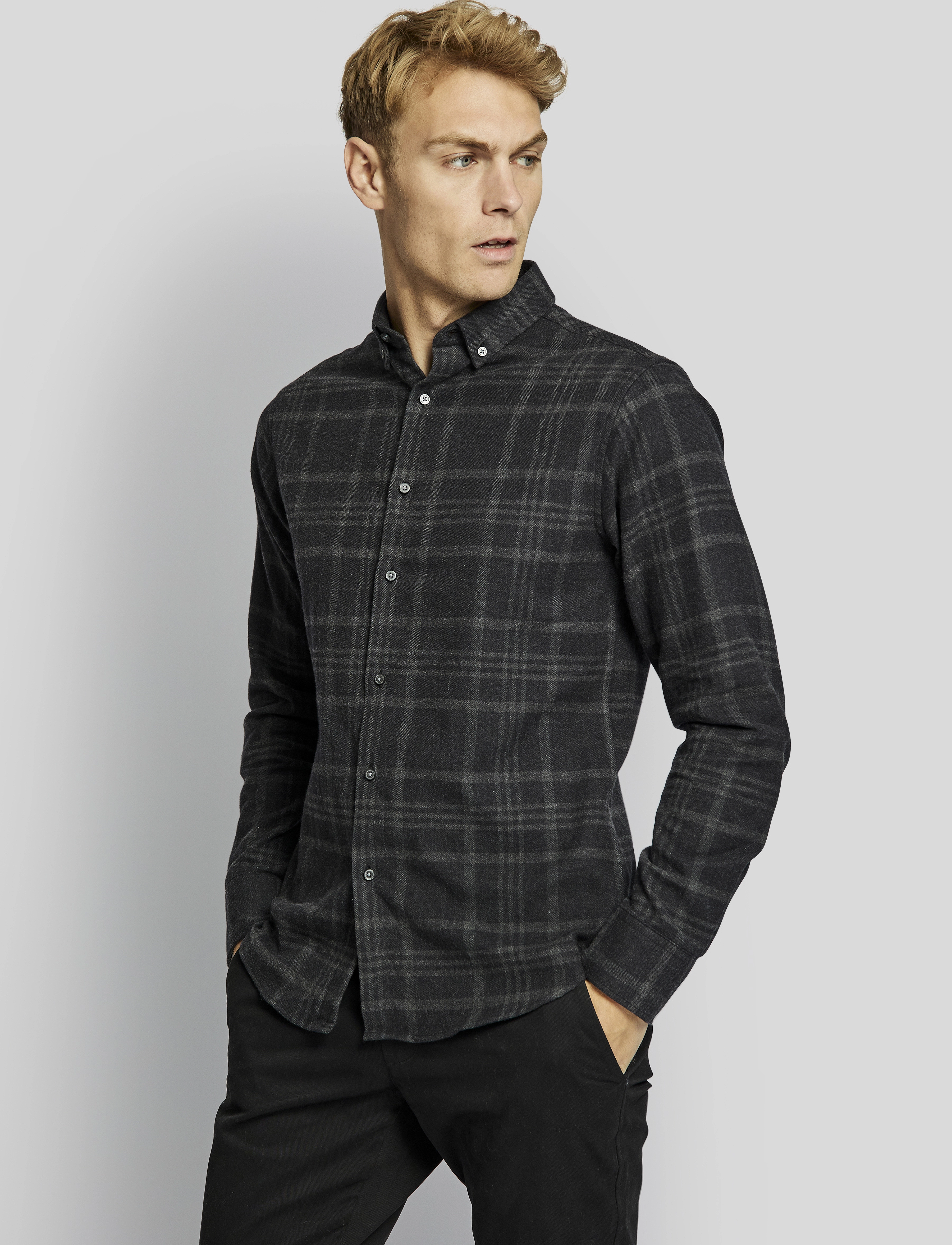 Bruun & Stengade - BS Sarpsborg casual slim fit shirt - black - 3