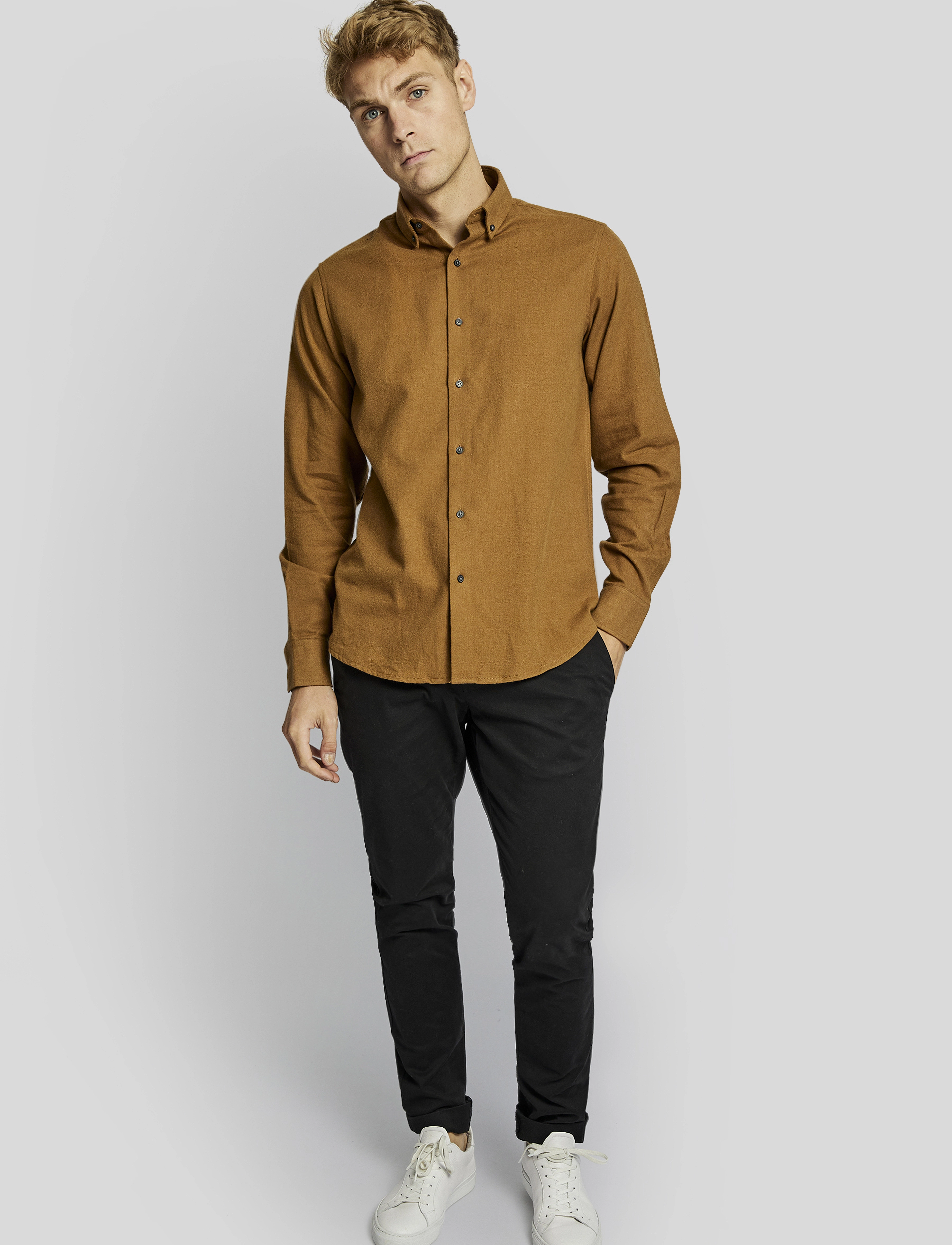 Bruun & Stengade - BS Tromsoe casual slim fit shirt - camel - 2