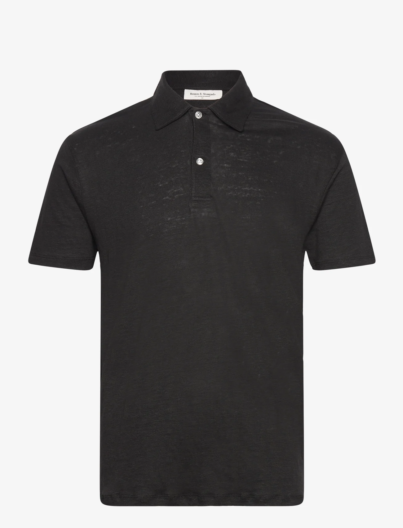 Bruun & Stengade - BS Akter Regular Fit Polo Shirt - kurzärmelig - black - 0