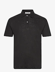 Bruun & Stengade - BS Akter Regular Fit Polo Shirt - kortärmade pikéer - black - 0
