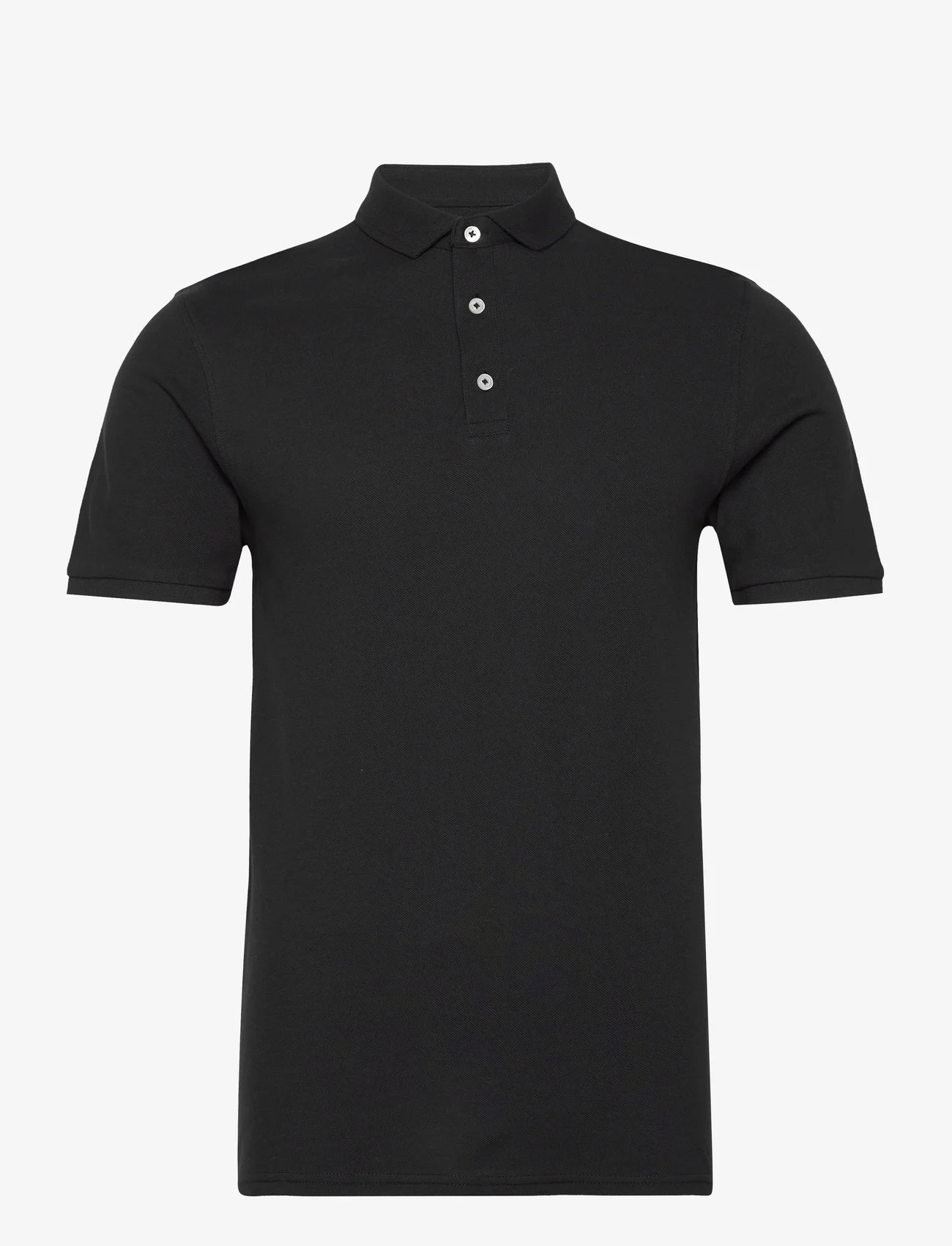 Bruun & Stengade - BS Monir Regular Fit Polo Shirt - lyhythihaiset - black - 0