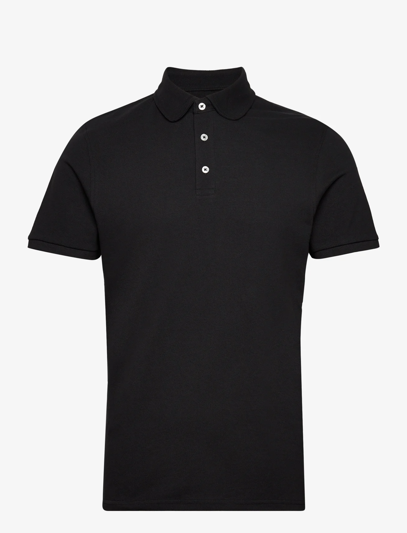 Bruun & Stengade - BS Carreira Regular Fit Polo Shirt - kortärmade pikéer - black - 0