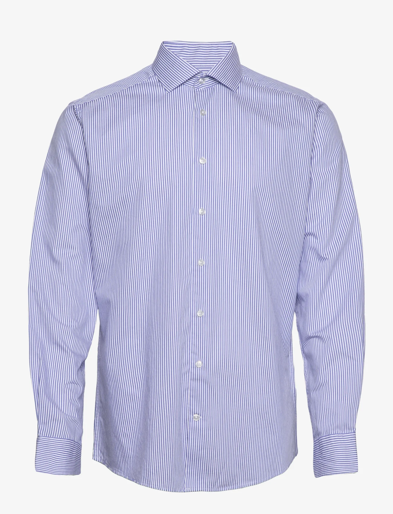 Bruun & Stengade - BS Barto Slim Fit Shirt - dalykinio stiliaus marškiniai - blue/white - 0