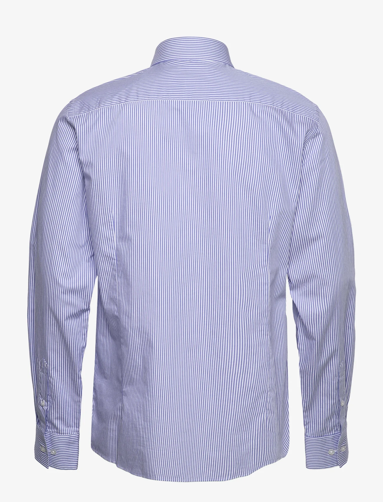 Bruun & Stengade - BS Barto Slim Fit Shirt - dalykinio stiliaus marškiniai - blue/white - 1