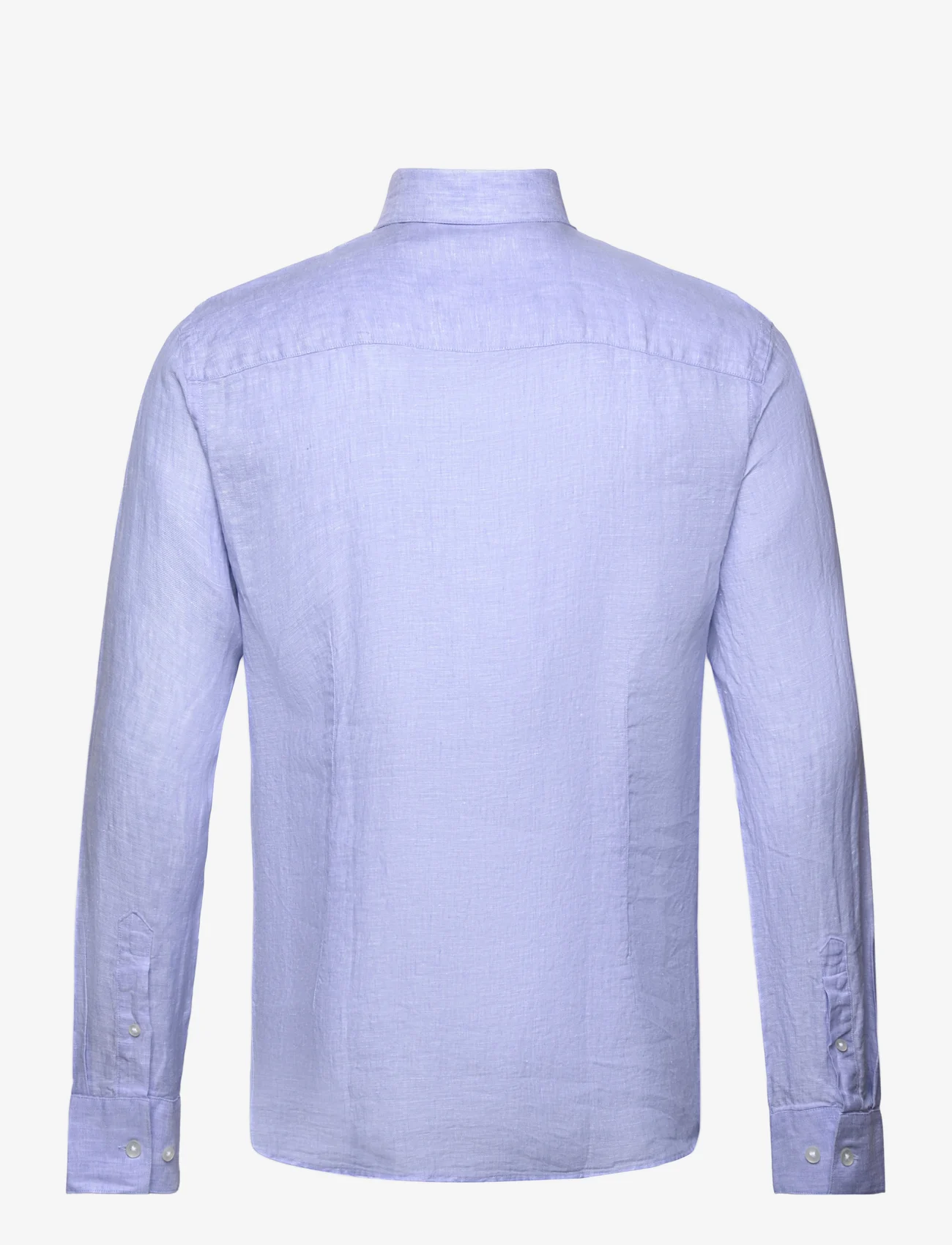 Bruun & Stengade - BS Sevilla Casual Slim Fit Shirt - pellavakauluspaidat - light blue - 1
