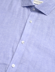 Bruun & Stengade - BS Sevilla Casual Slim Fit Shirt - pellavakauluspaidat - light blue - 3