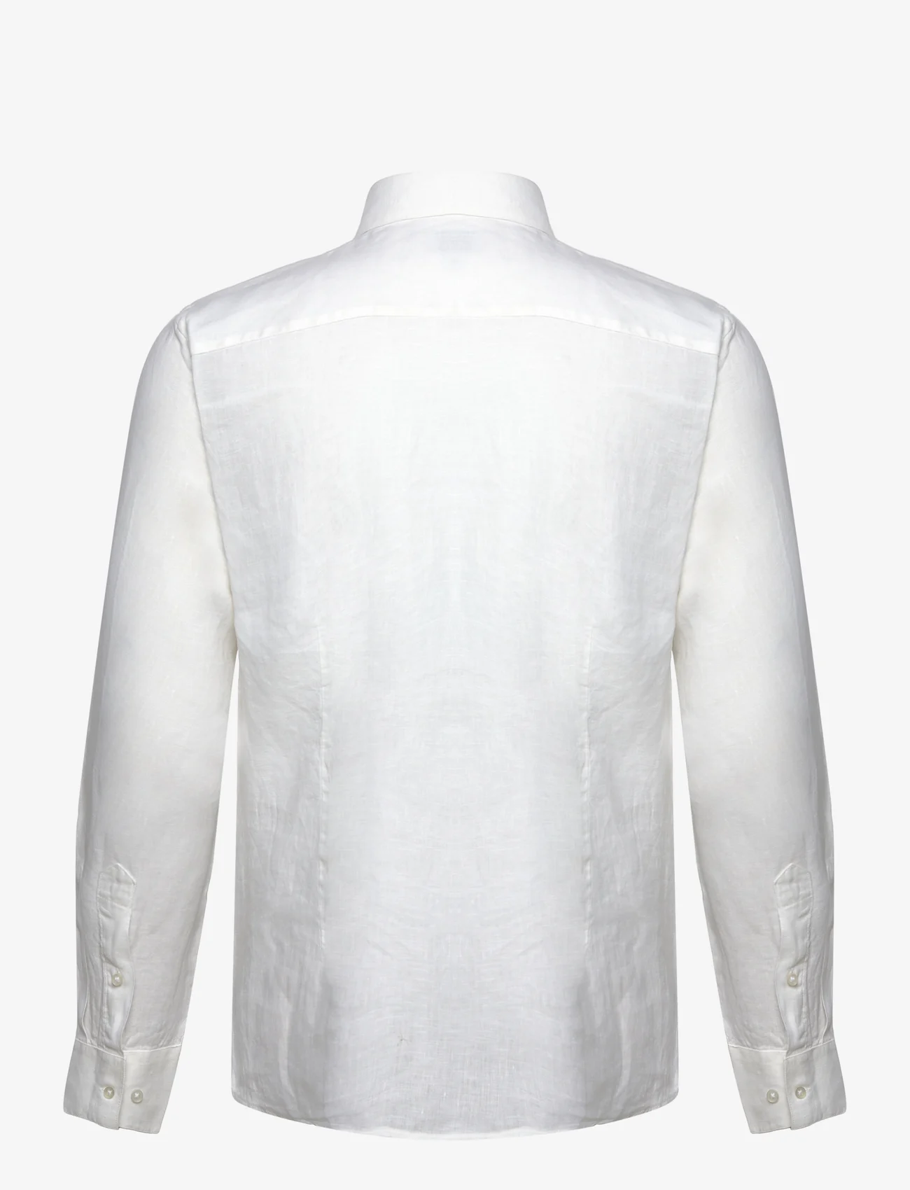 Bruun & Stengade - BS Sevilla Casual Slim Fit Shirt - pellavakauluspaidat - white - 1