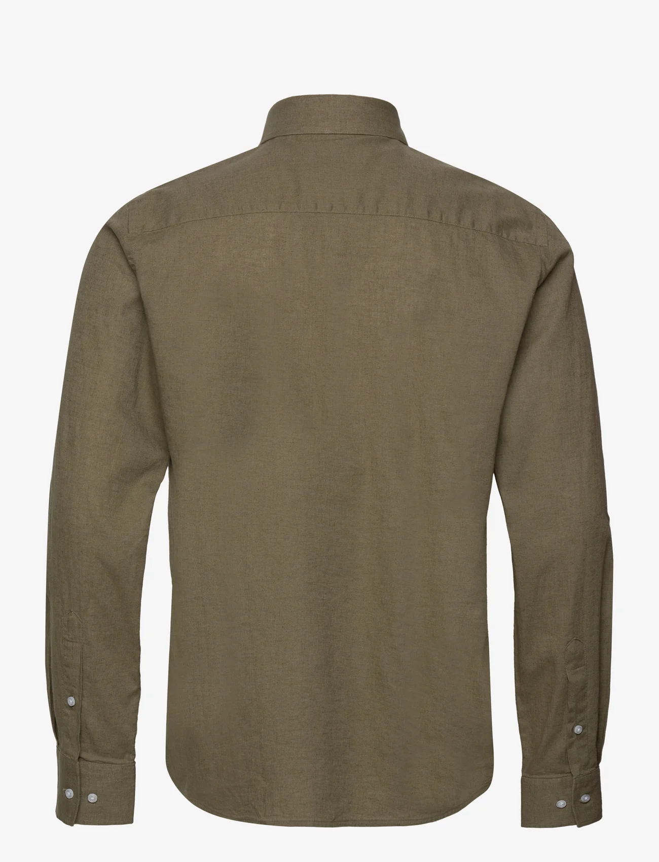 Bruun & Stengade - BS Ferrol Casual Slim Fit Shirt - linneskjortor - army - 1