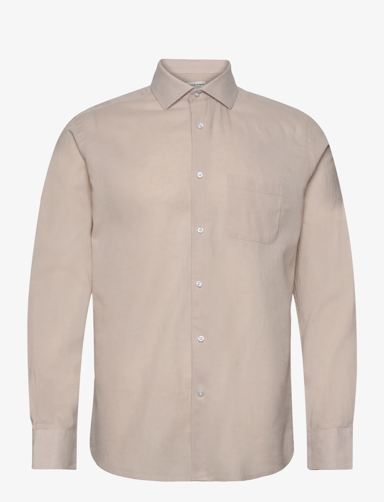 Bruun & Stengade - BS Ferrol Casual Slim Fit Shirt - linneskjortor - kit - 0