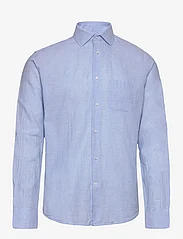 Bruun & Stengade - BS Ferrol Casual Slim Fit Shirt - pellavakauluspaidat - light blue - 0