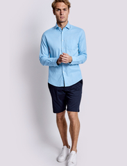 Bruun & Stengade - BS Ferrol Casual Slim Fit Shirt - pellavakauluspaidat - light blue - 2