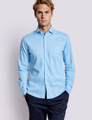 Bruun & Stengade - BS Ferrol Casual Slim Fit Shirt - pellavakauluspaidat - light blue - 3