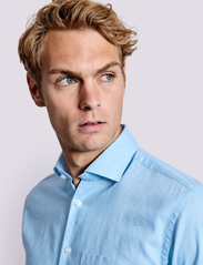 Bruun & Stengade - BS Ferrol Casual Slim Fit Shirt - pellavakauluspaidat - light blue - 5
