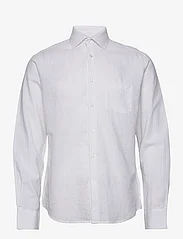 Bruun & Stengade - BS Ferrol Casual Slim Fit Shirt - leinenhemden - white - 0
