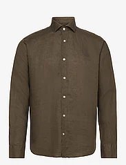 Bruun & Stengade - BS Taishi Casual Modern Fit Shirt - koszule lniane - army - 0
